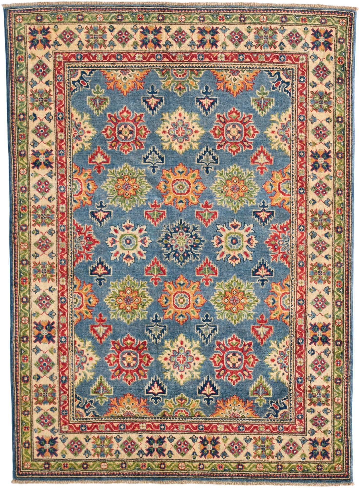 4' 11 x 6' 8 Hand Knotted Kazak Rug