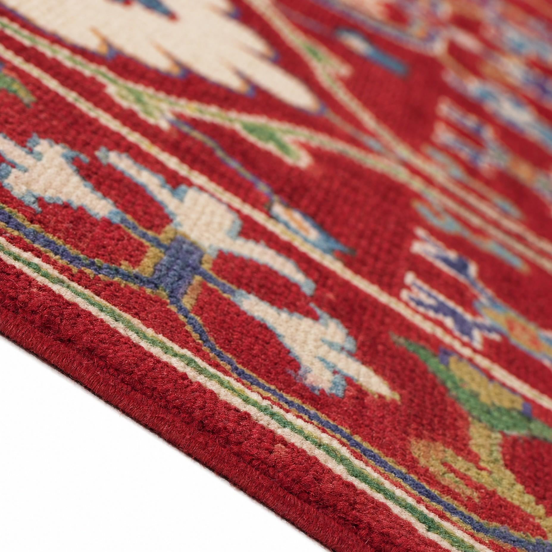Detail image 8 of 12: 5' 1 x 7' Hand Knotted Kazak Rug