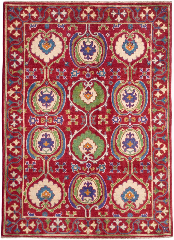 Detail image of 155cm x 215cm anudado a mano Kazak Alfombra