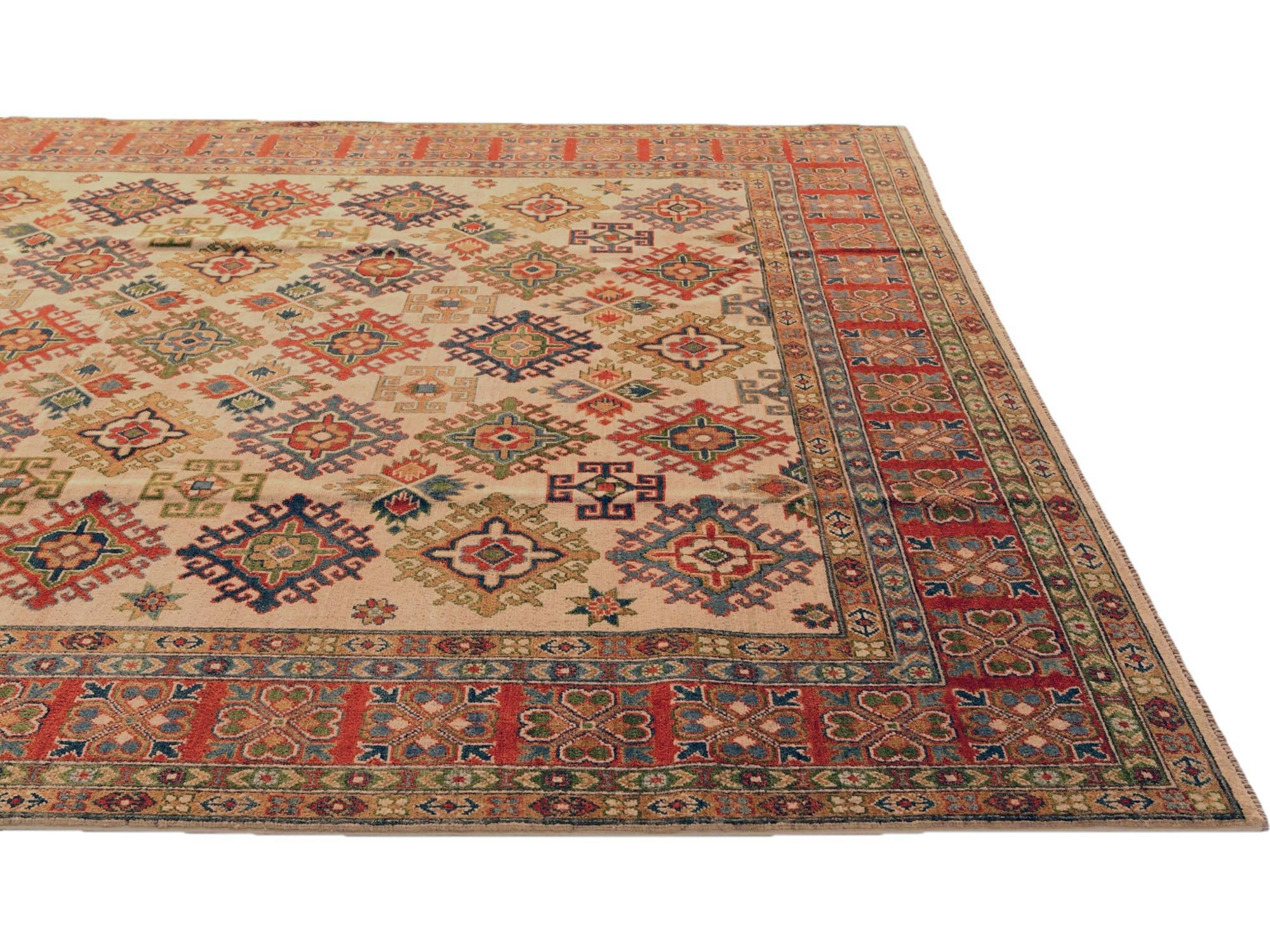 8' 2 x 9' 6 Hand Knotted Kazak Rug