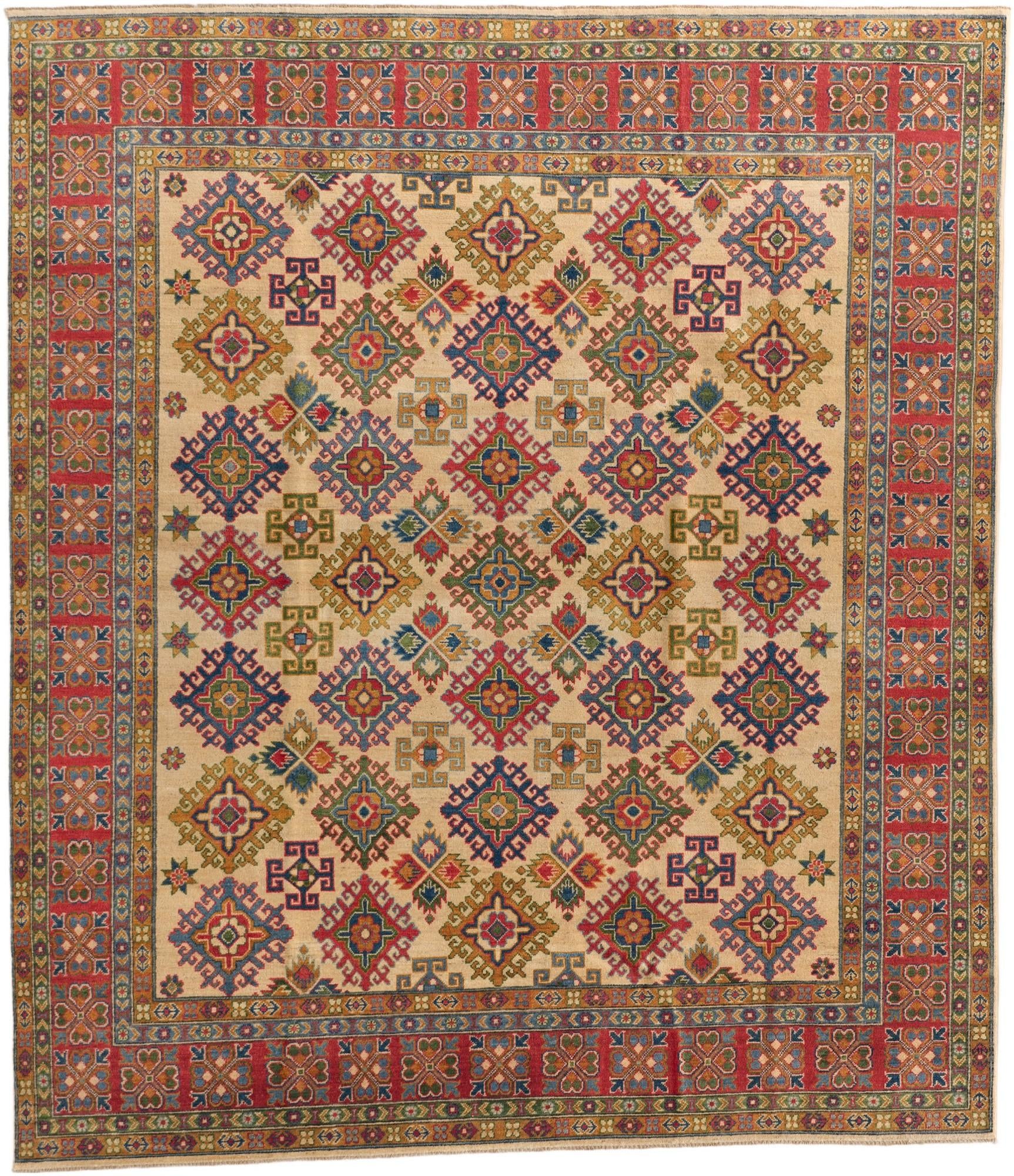 8' 2 x 9' 6 Hand Knotted Kazak Rug