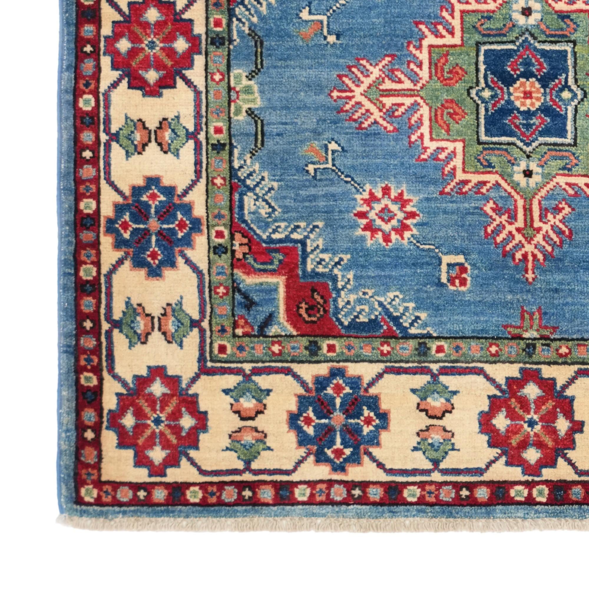 3' 5 x 4' 11 Hand Knotted Kazak Rug