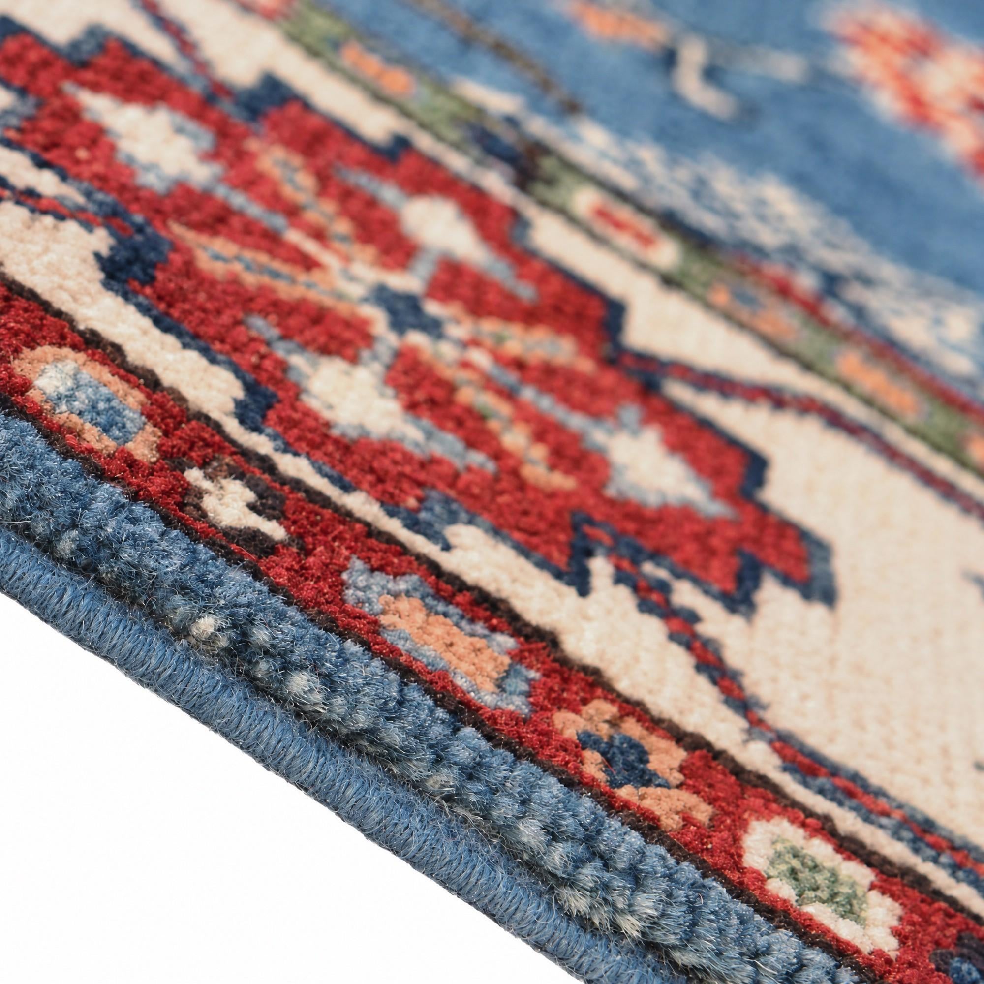 3' 5 x 4' 11 Hand Knotted Kazak Rug