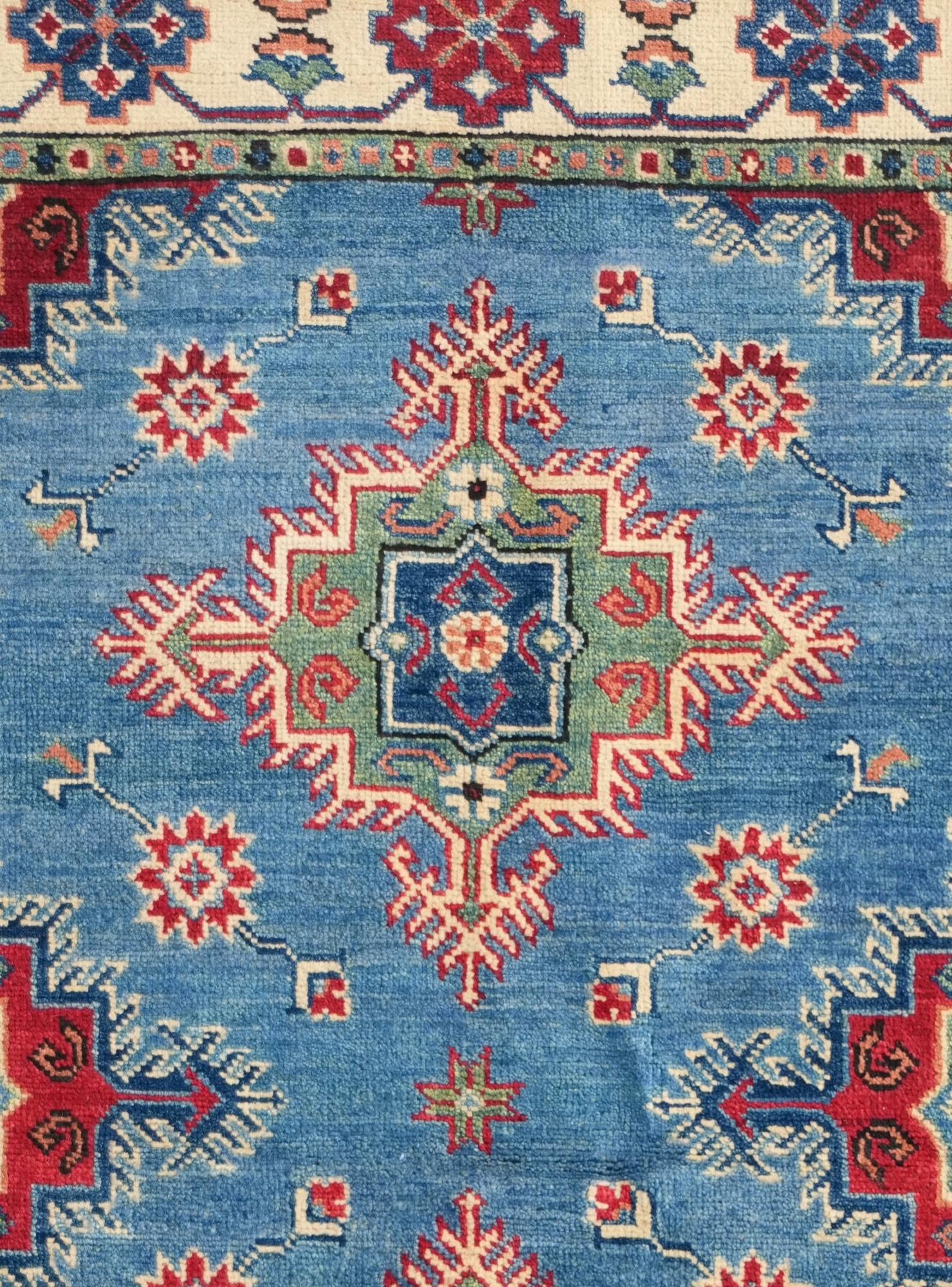 3' 5 x 4' 11 Hand Knotted Kazak Rug