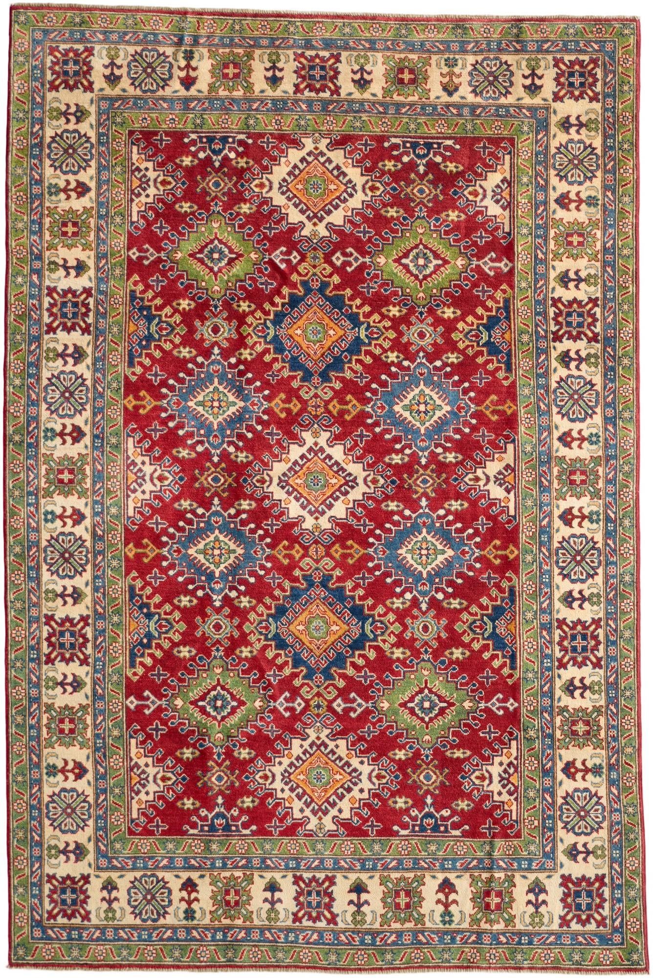 Detail image 2 of 10: 6' 7 x 9' 10 Hand Knotted Kazak Rug