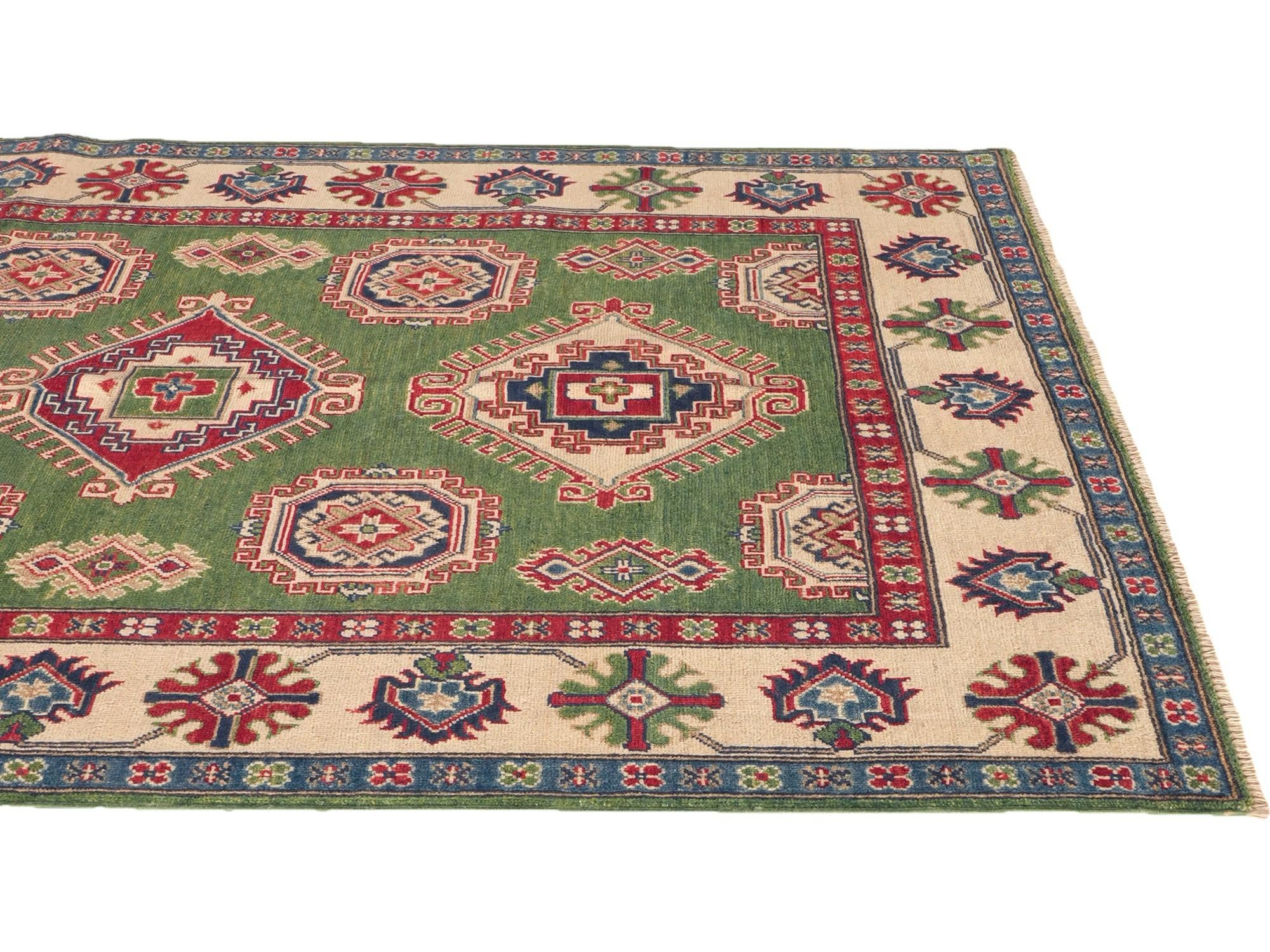 Detail image 6 of 11: 5' 1 x 6' 10 Hand Knotted Kazak Rug