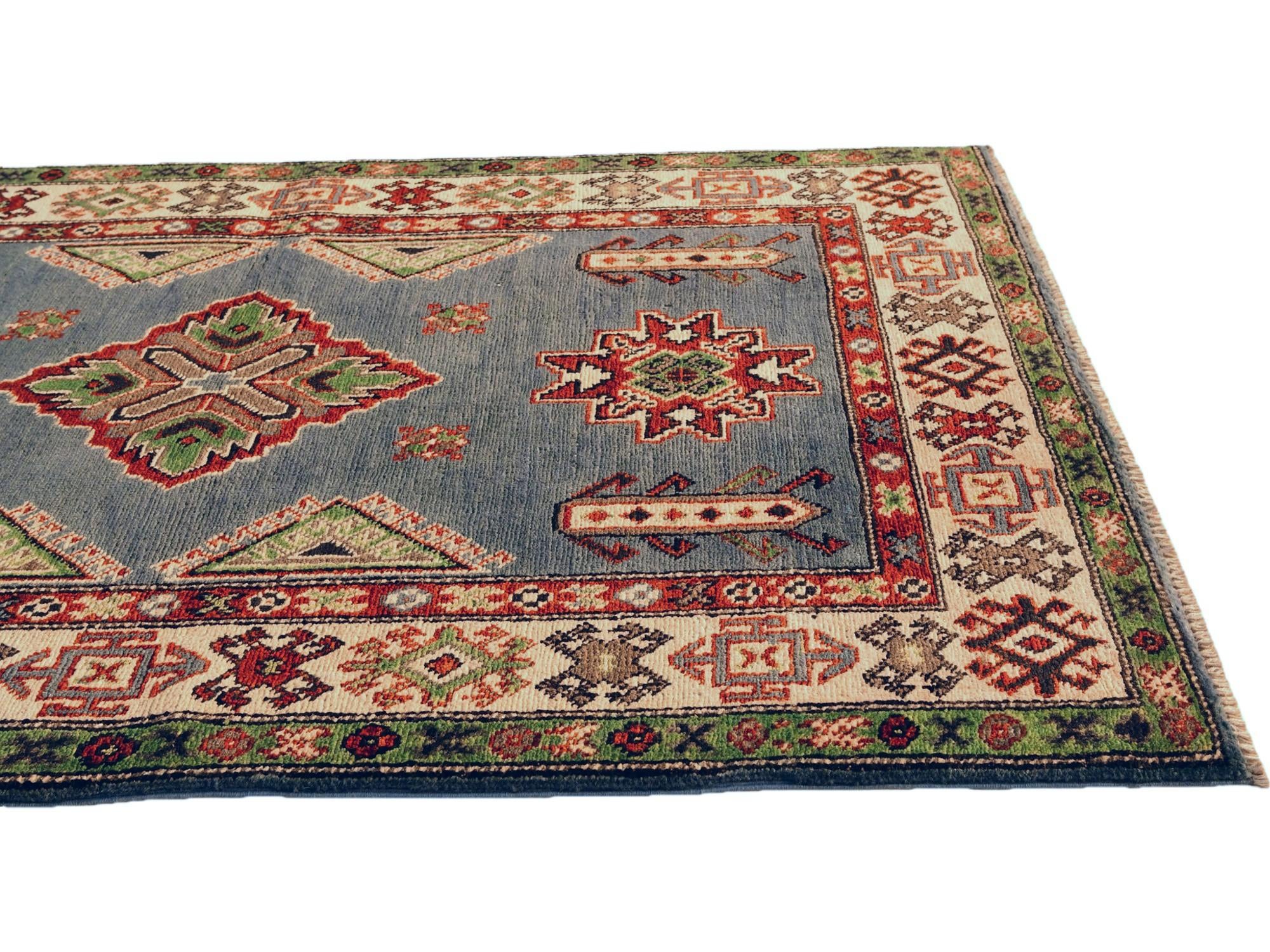 3' 4 x 5' 2 Hand Knotted Kazak Rug