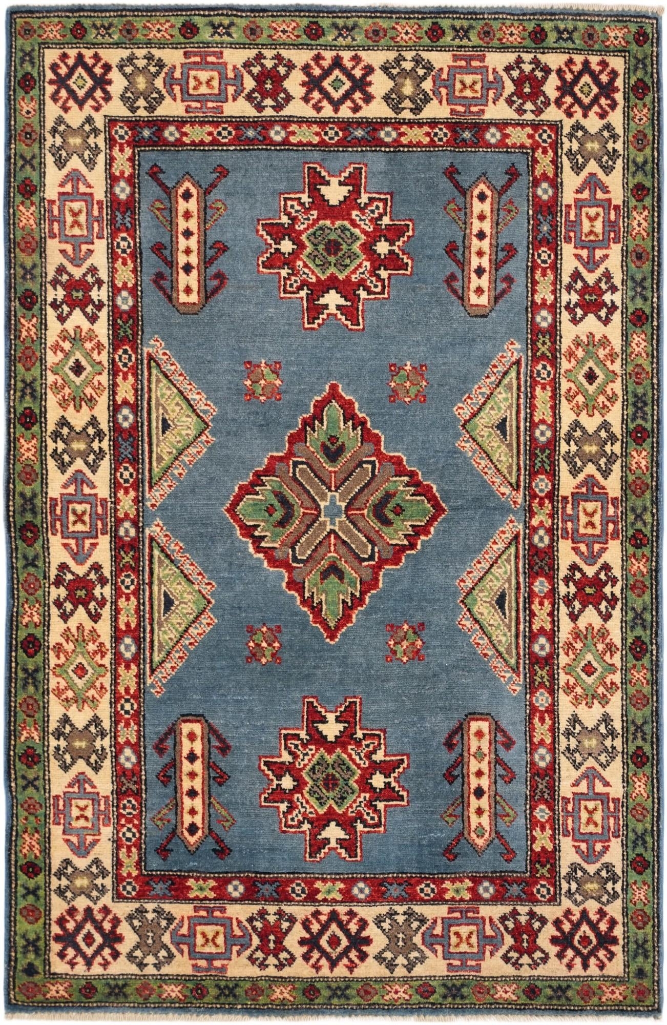 3' 4 x 5' 2 Hand Knotted Kazak Rug