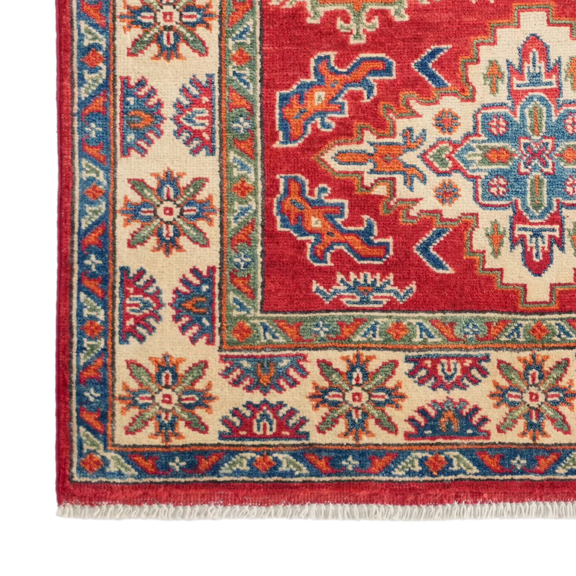 100cm x 150cm Handgeknüpft Kazak Teppich