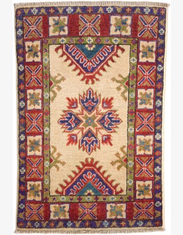 1' 10 x 2' 9 Hand Knotted Kazak Rug