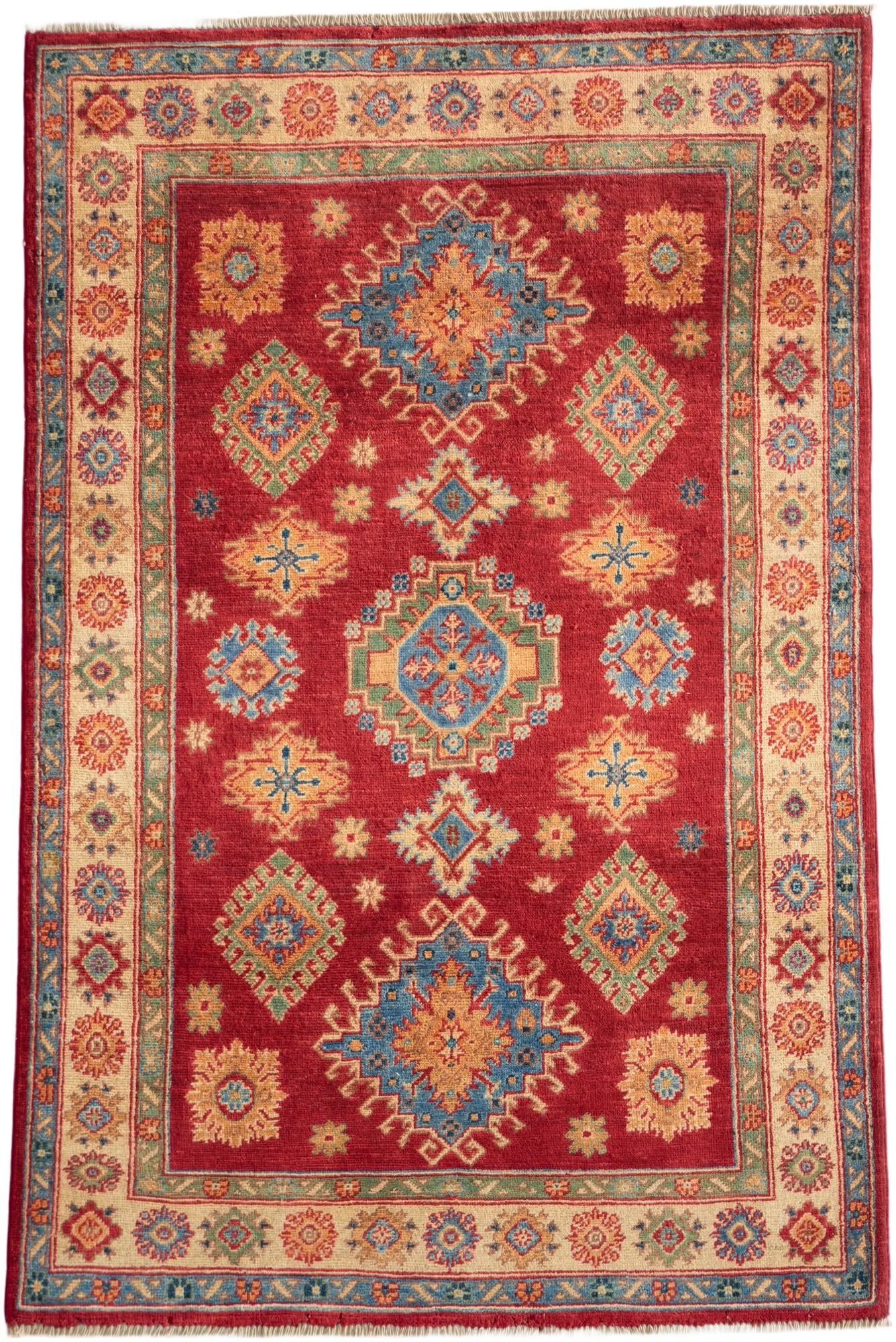 Detail image 2 of 10: 3' 10 x 5' 10 Hand Knotted Kazak Rug