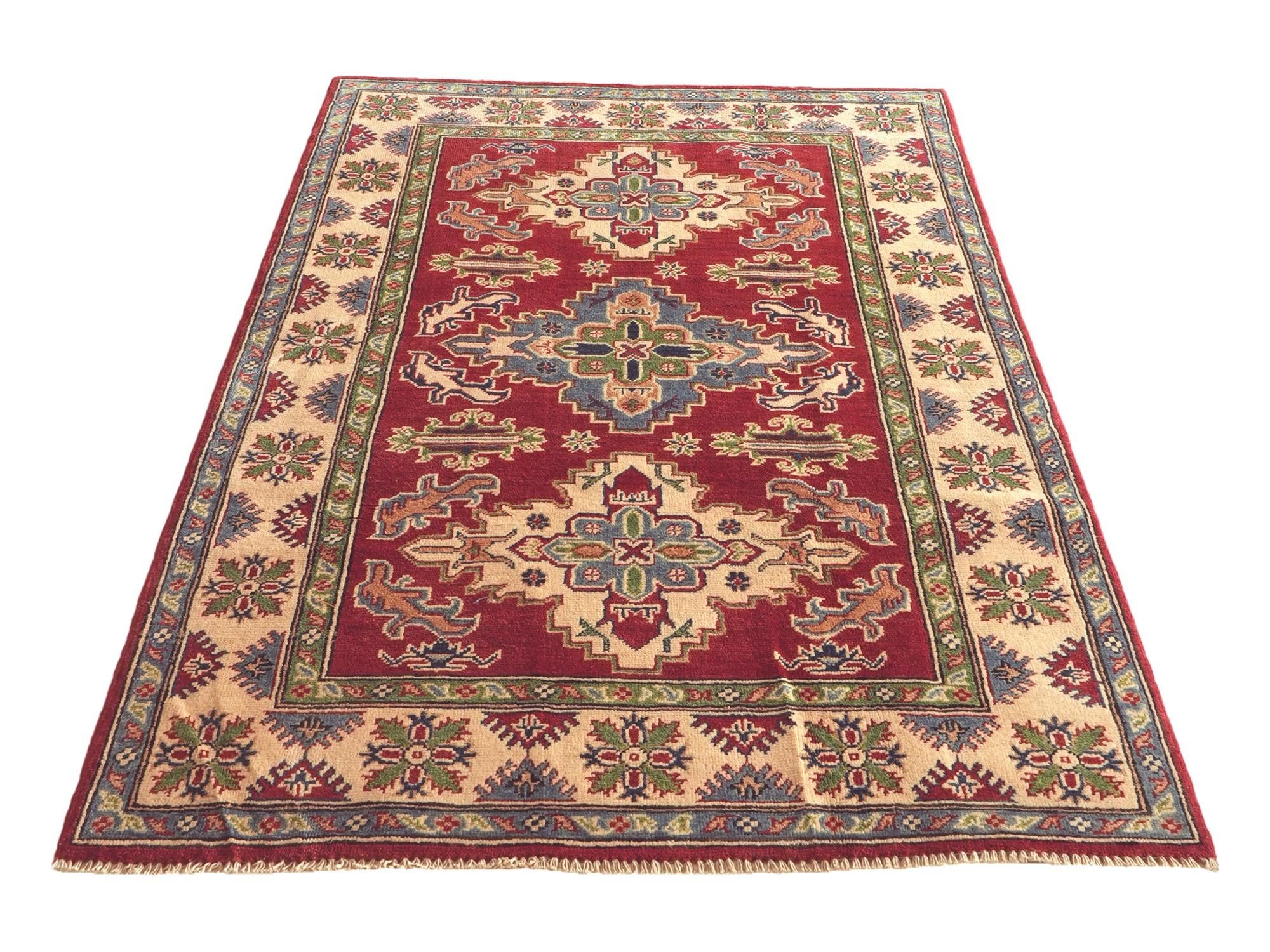 Detail image 5 of 10: 3' 11 x 6' 2 Hand Knotted Kazak Rug