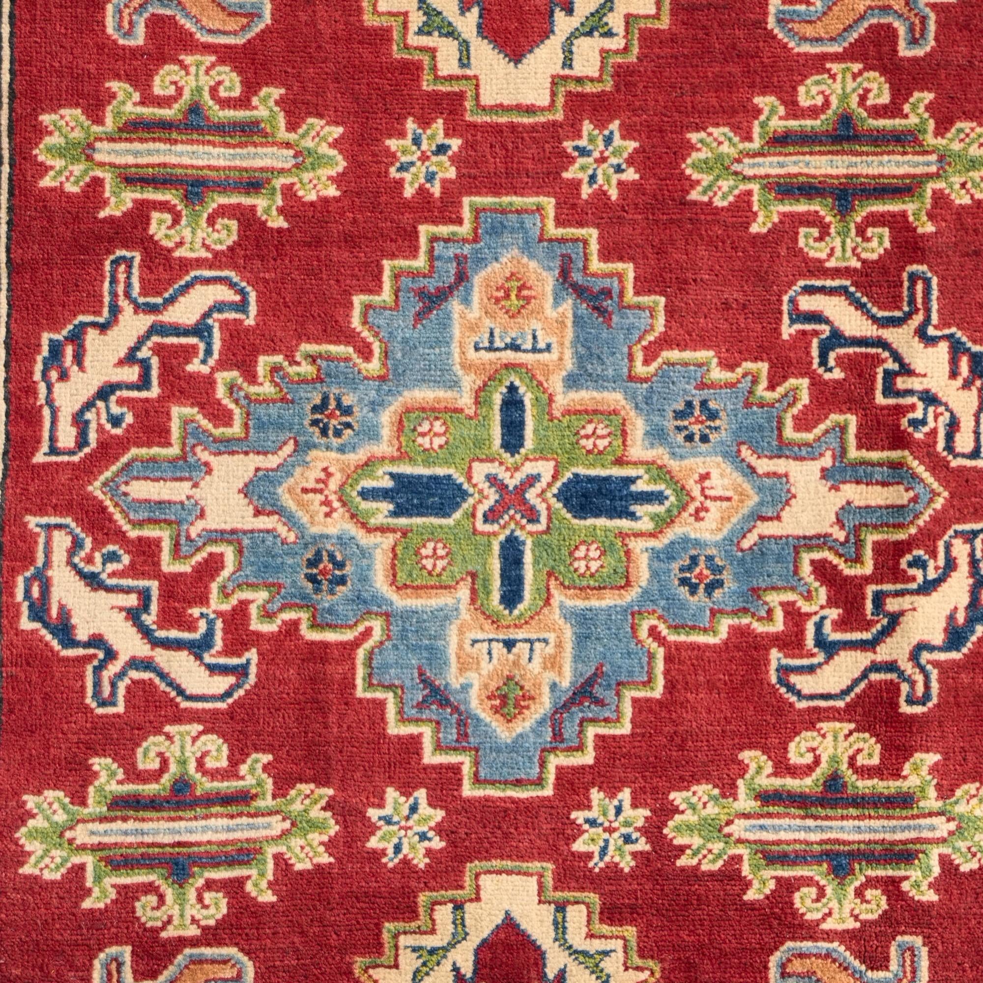 Detail image 10 of 10: 3' 11 x 6' 2 Hand Knotted Kazak Rug