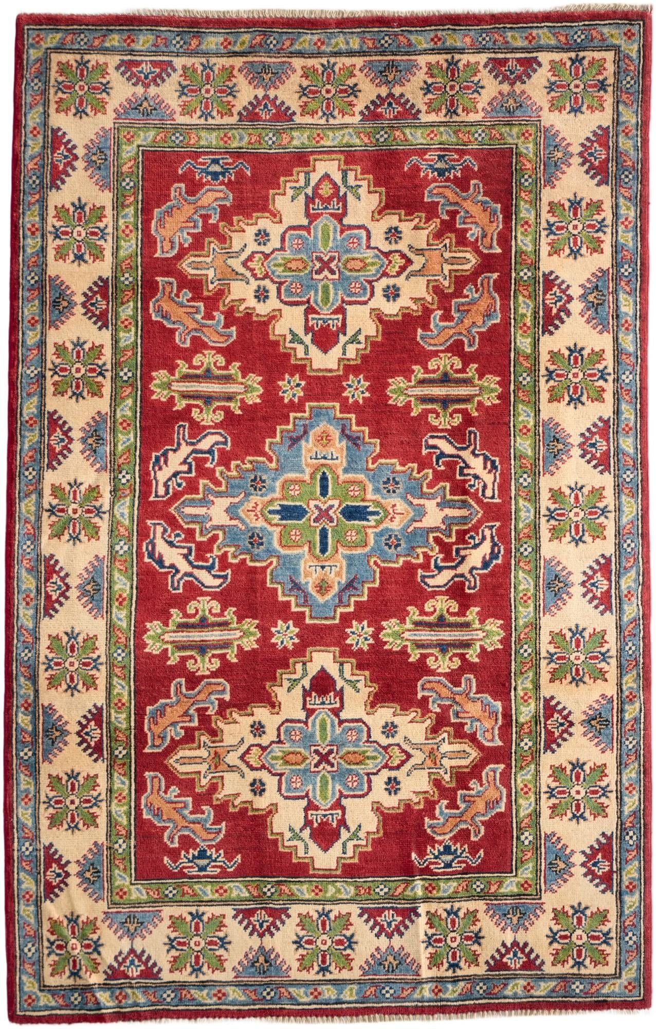 Detail image 2 of 10: 3' 11 x 6' 2 Hand Knotted Kazak Rug