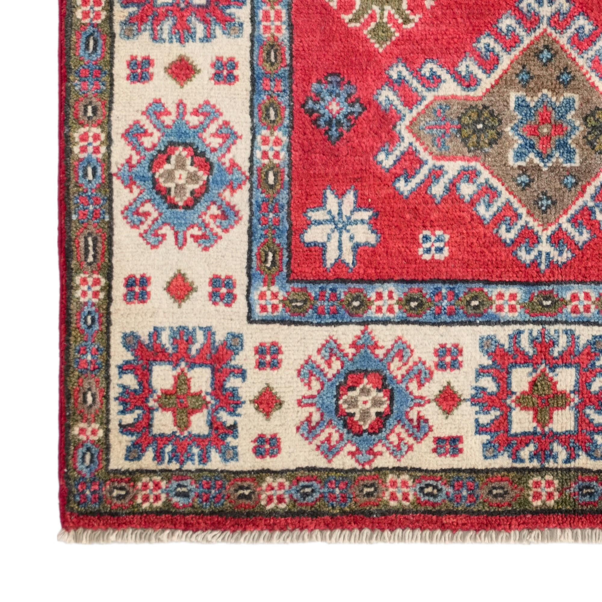 2' 8 x 4' 3 Hand Knotted Kazak Rug