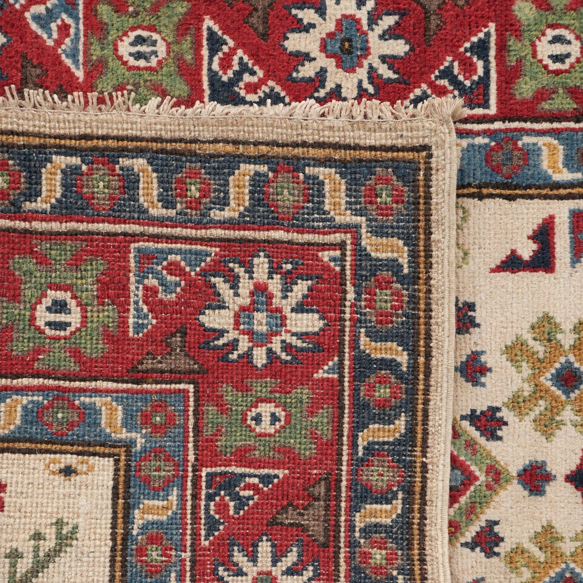 80cm x 120cm Handgeknüpft Kazak Teppich