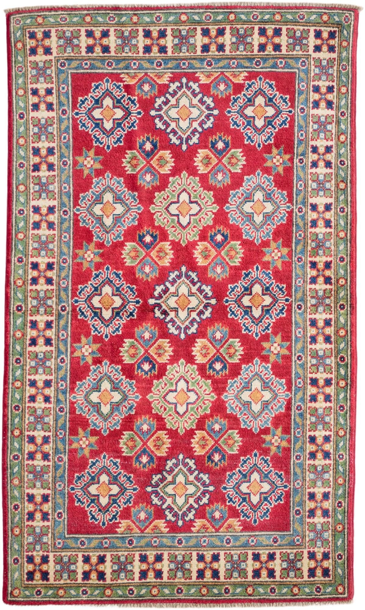 3' 2 x 5' 3 Hand Knotted Kazak Rug