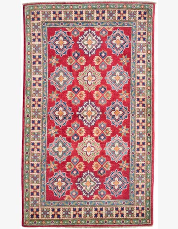 3' 2 x 5' 3 Hand Knotted Kazak Rug