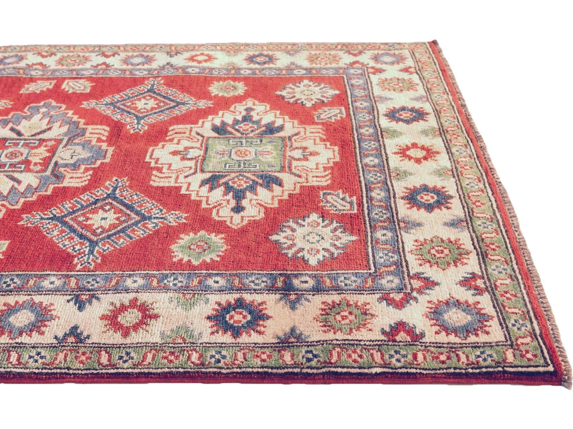 3' 3 x 5' 2 Hand Knotted Kazak Rug