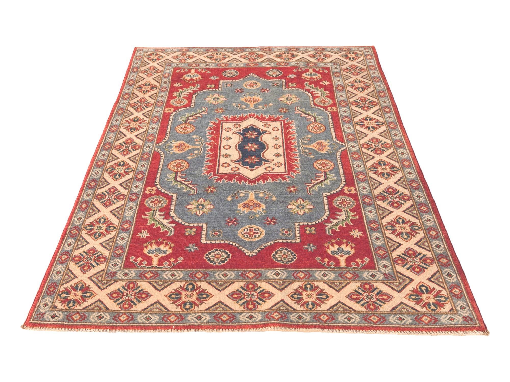4' 1 x 5' 11 Hand Knotted Kazak Rug