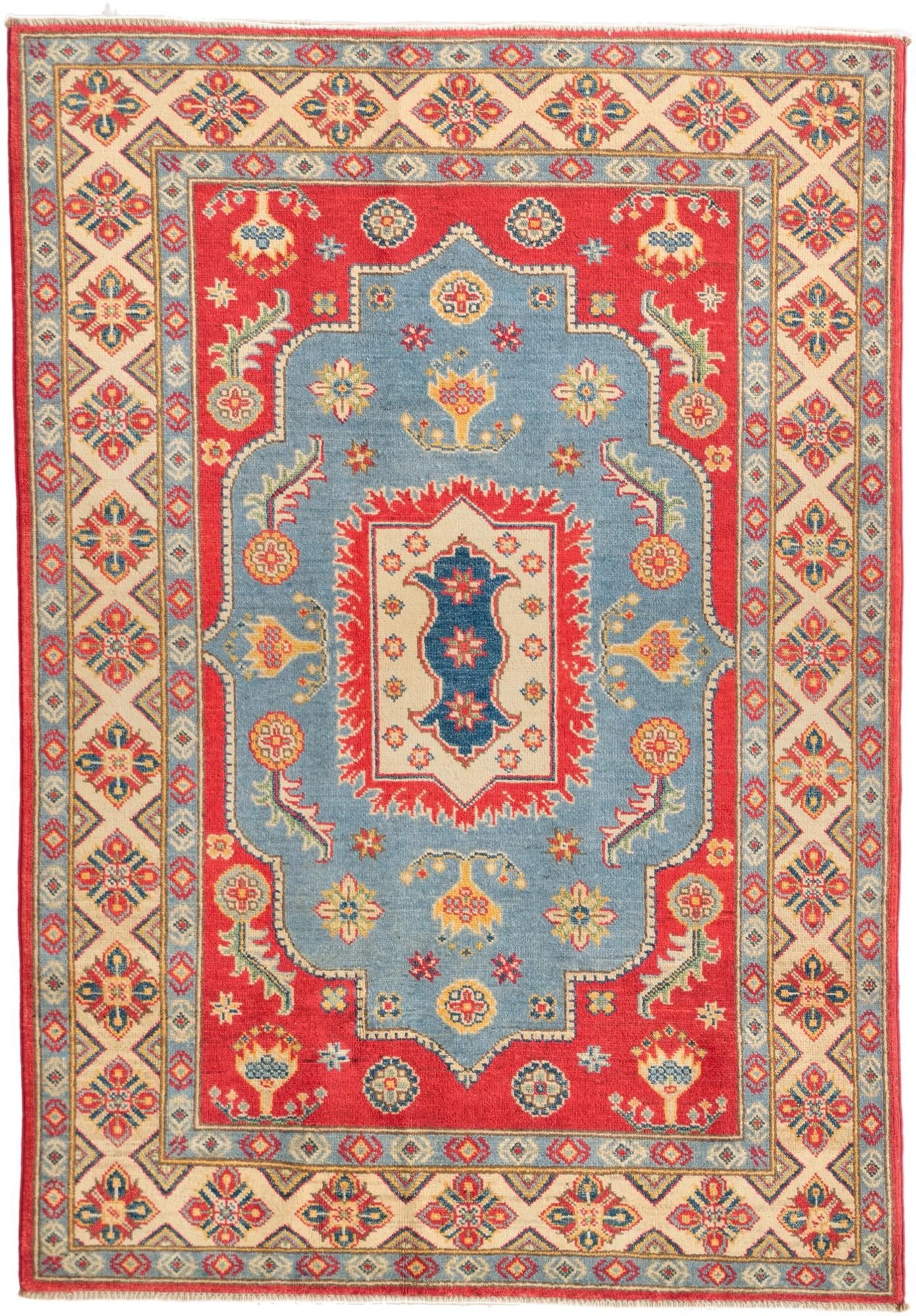 4' 1 x 5' 11 Hand Knotted Kazak Rug