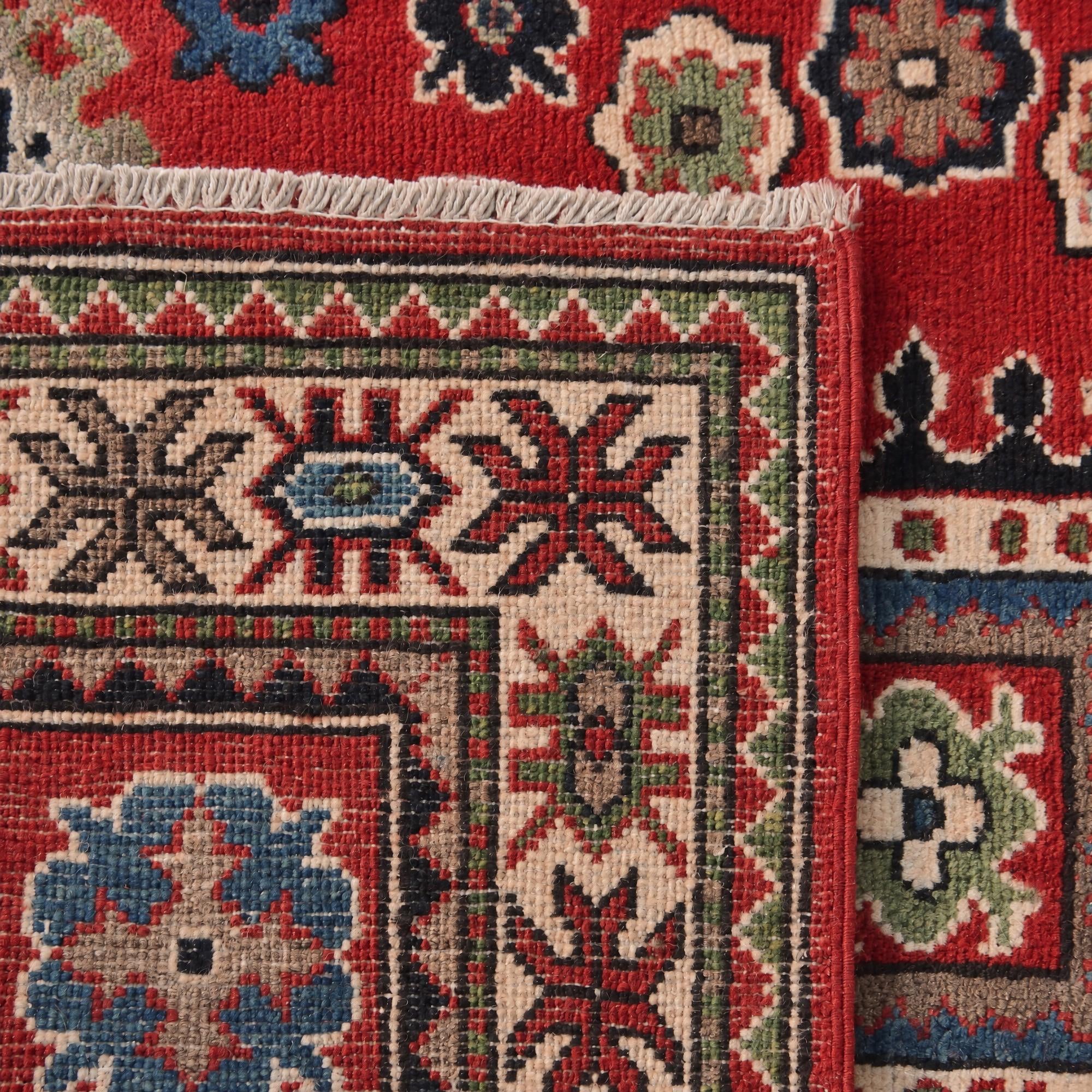 95cm x 145cm Hand Knotted Kazak Rug