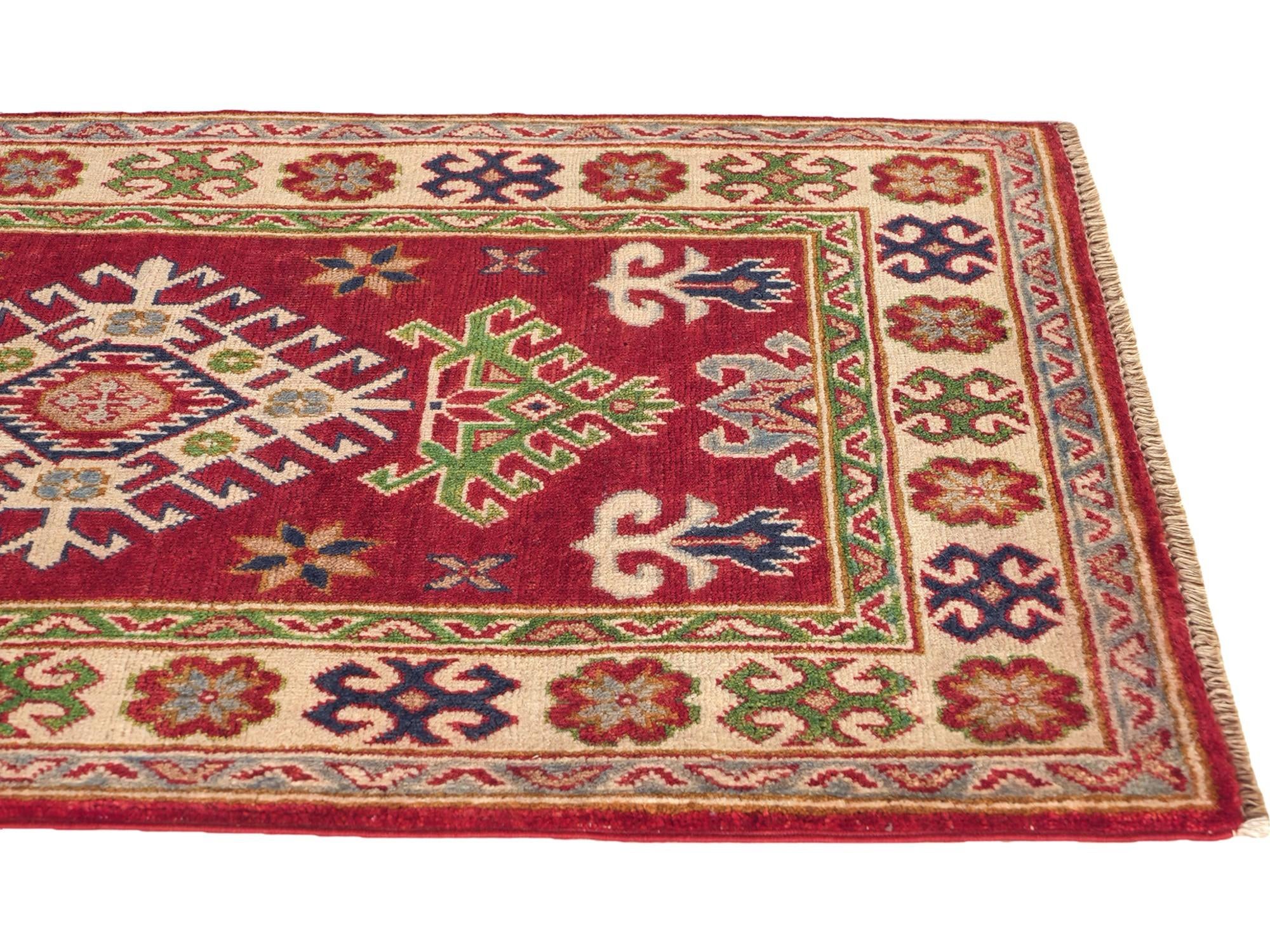 Detail image 6 of 10: 2' 10 x 4' 2 Hand Knotted Kazak Rug