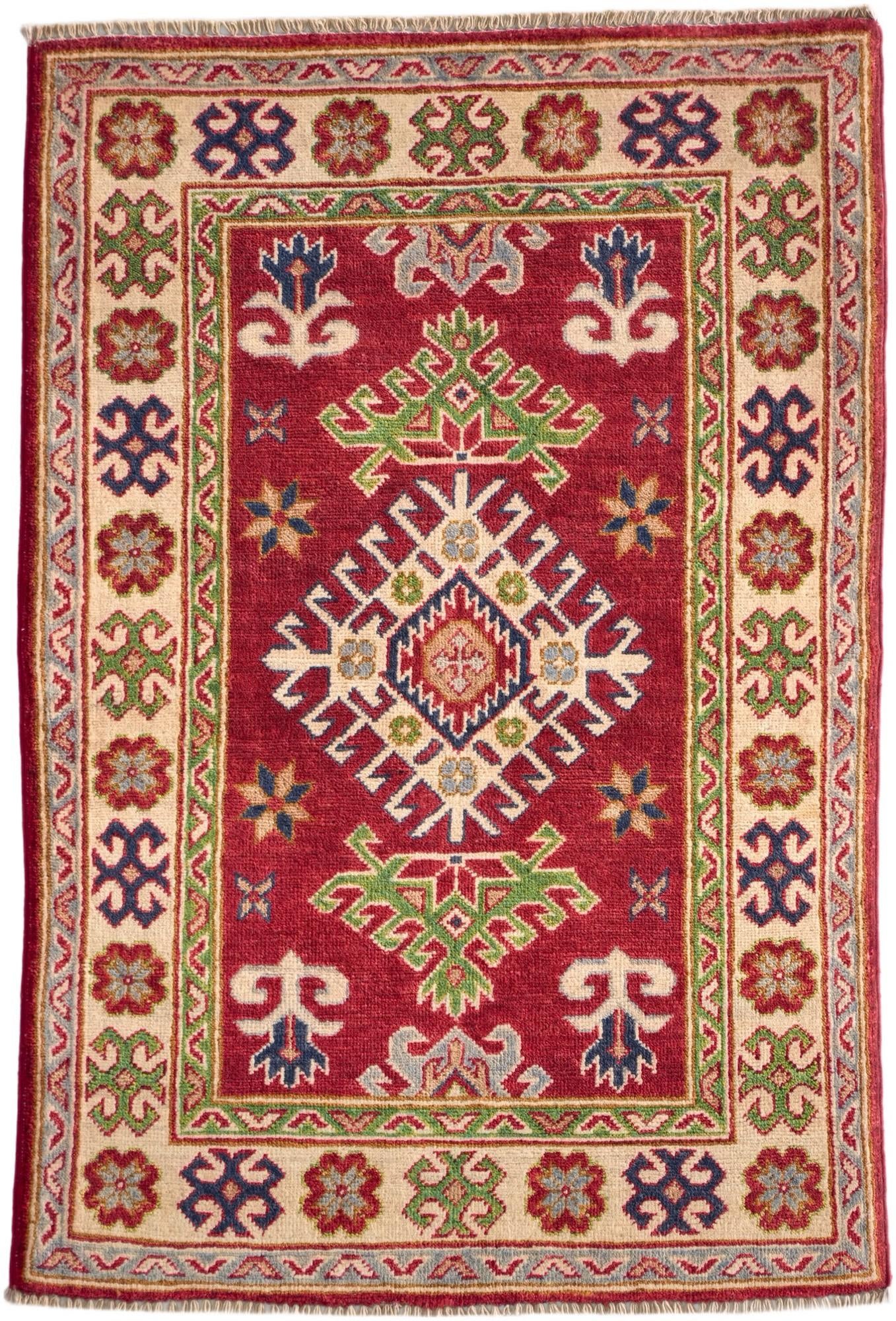 Detail image 2 of 10: 2' 10 x 4' 2 Hand Knotted Kazak Rug