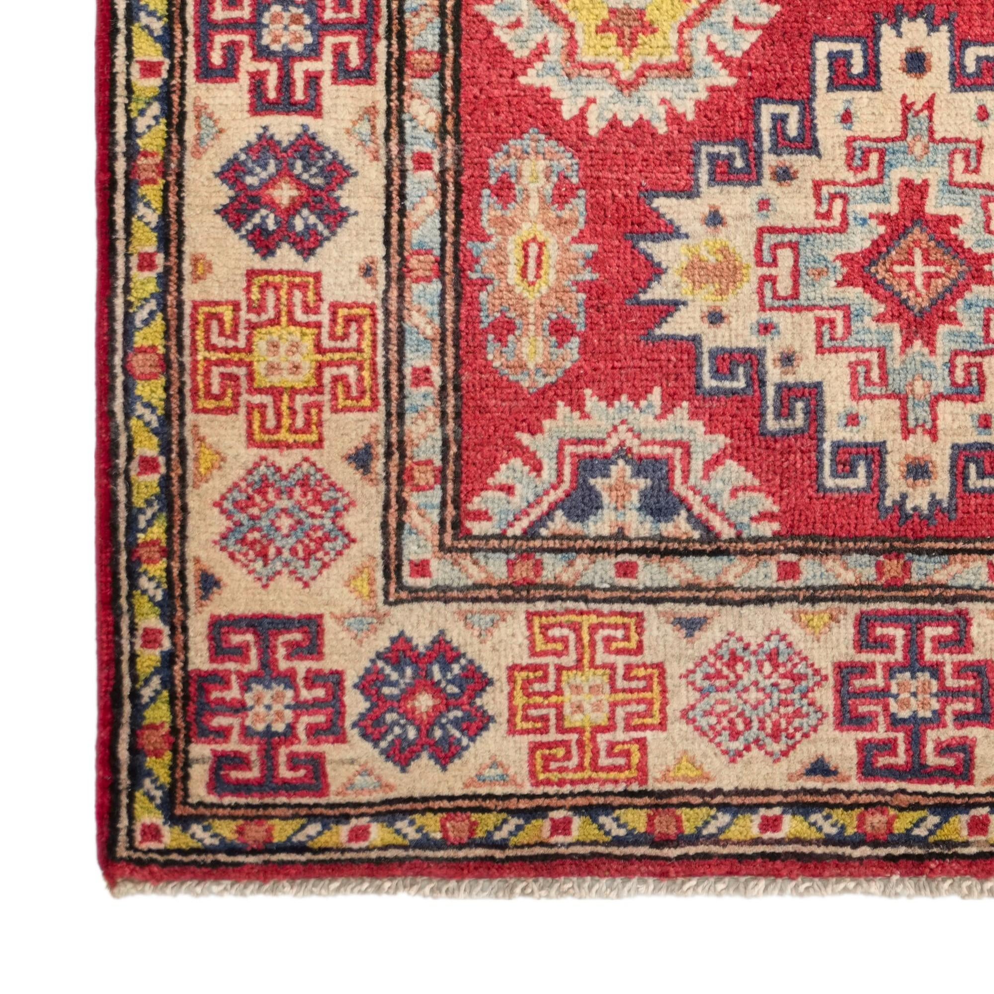 Detail image 7 of 11: 2' 7 x 4' 1 Hand Knotted Kazak Rug