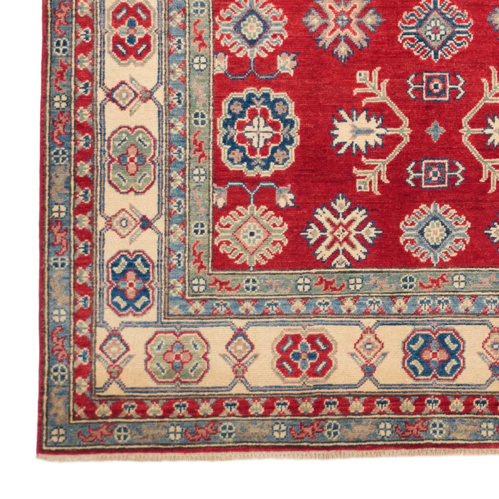 5' 2 x 7' 1 Hand Knotted Kazak Rug