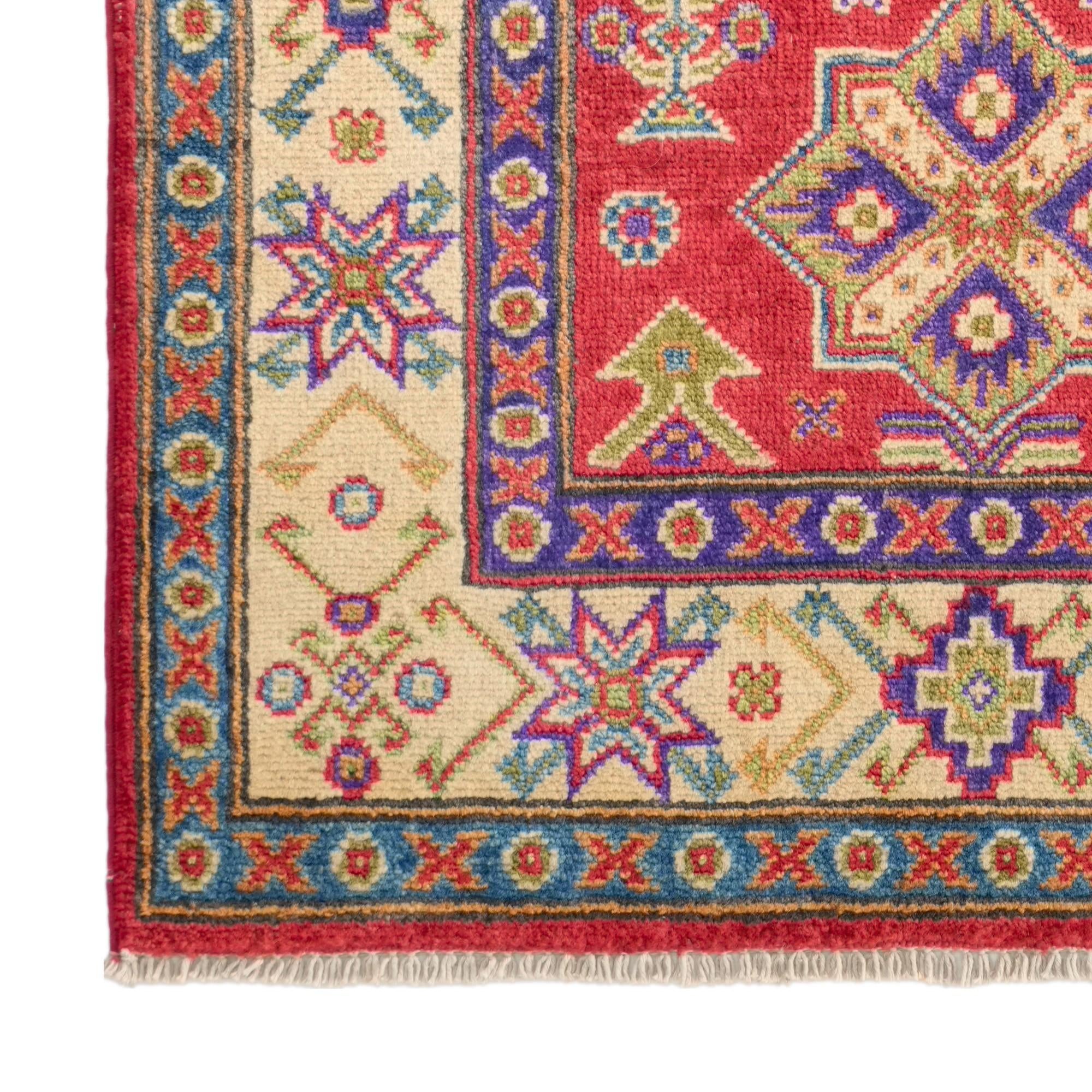 Detail image 7 of 12: 2' 8 x 4' 2 Hand Knotted Kazak Rug
