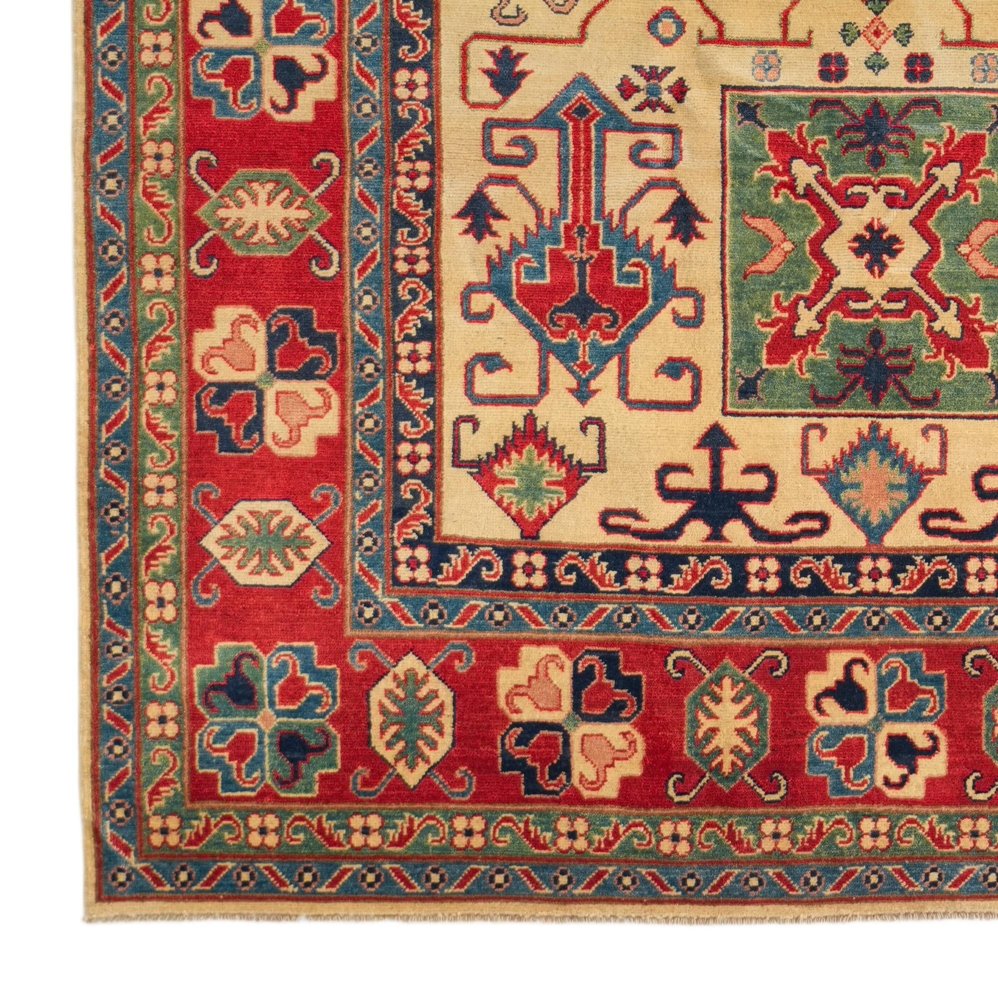 6' 8 x 10' 1 Hand Knotted Kazak Rug