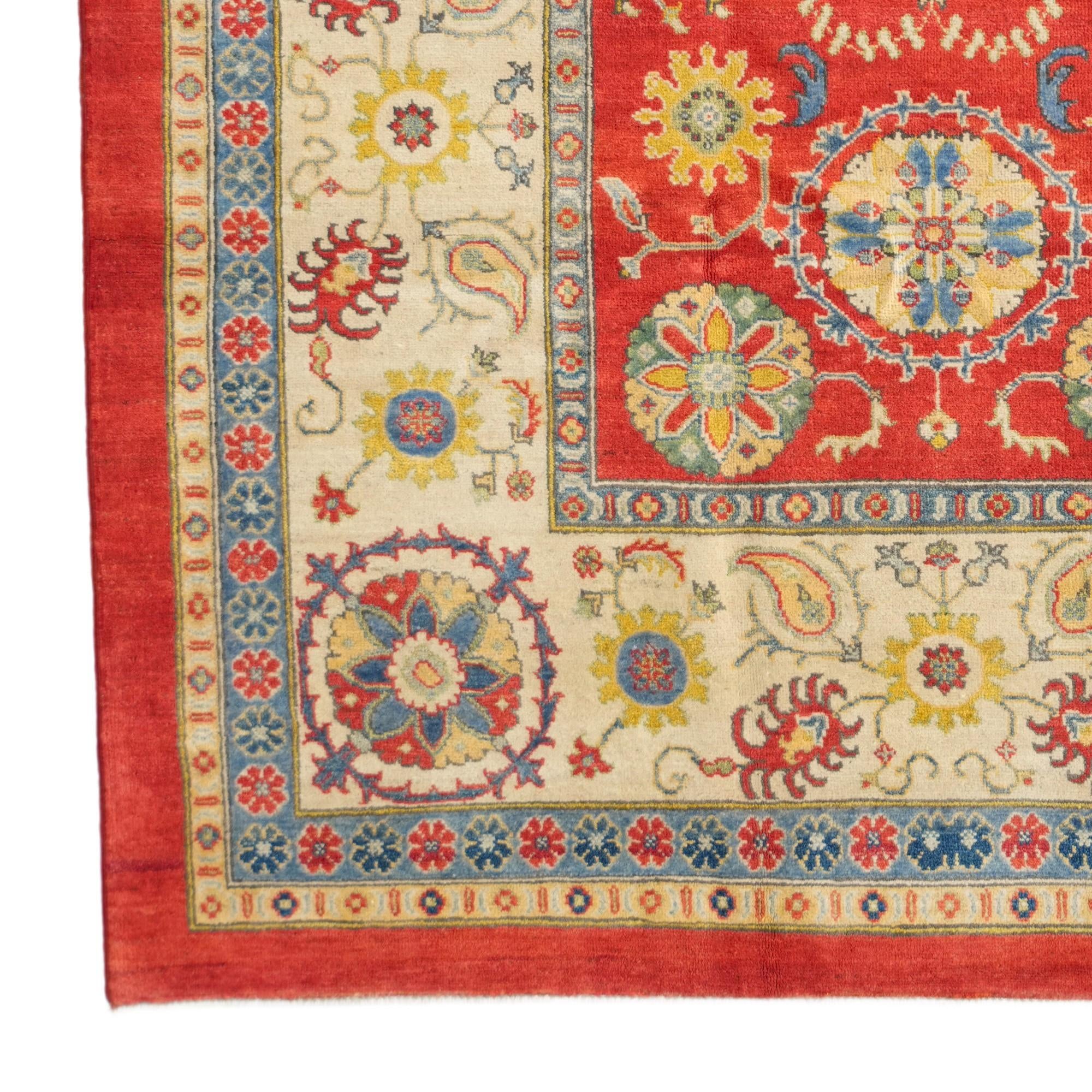 6' 2 x 8' 8 Hand Knotted Kazak Rug