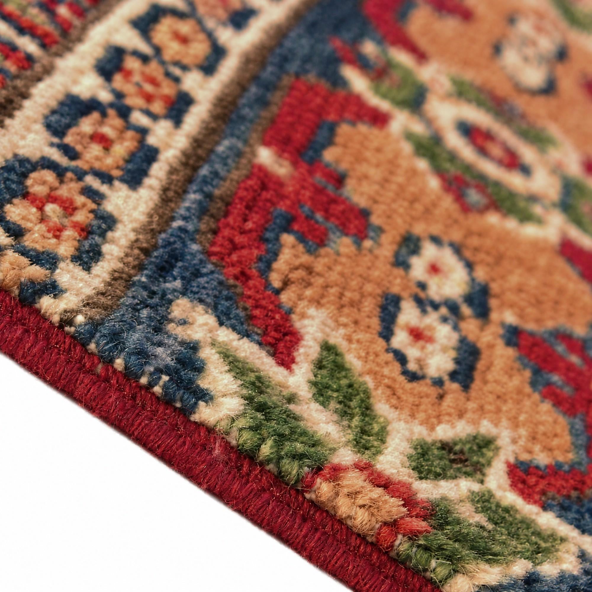 65cm x 90cm Noué main Kazak Tapis