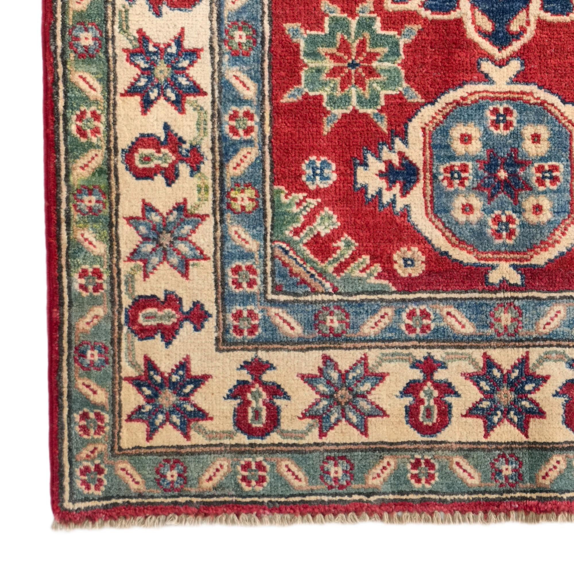 2' 11 x 3' 11 Hand Knotted Kazak Rug