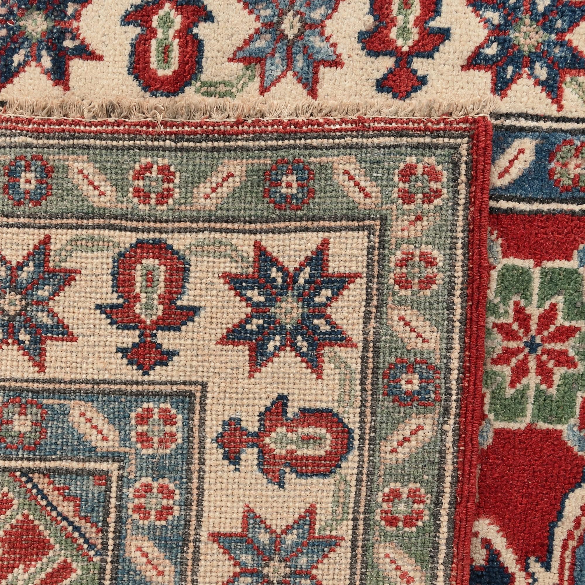 90cm x 120cm Hand Knotted Kazak Rug