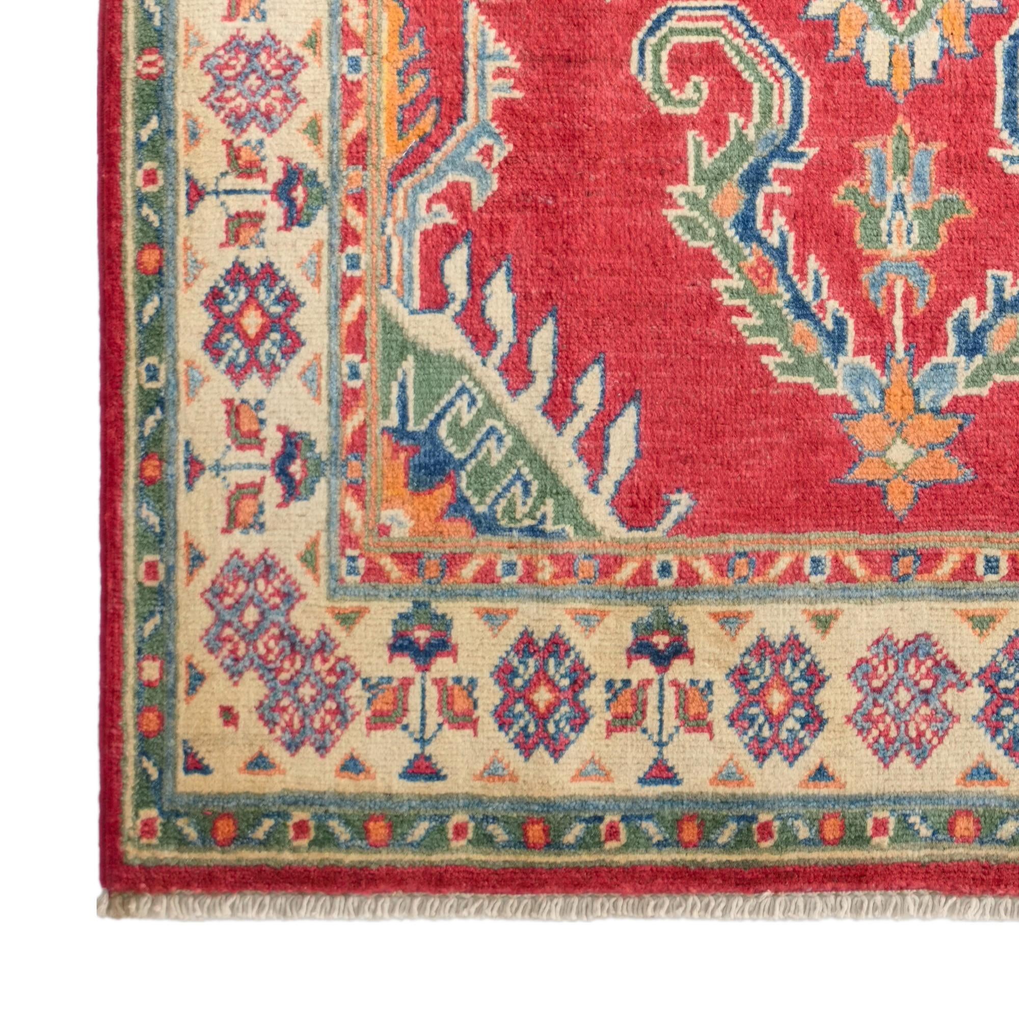 Detail image 7 of 12: 3' 3 x 4' 10 Hand Knotted Kazak Rug
