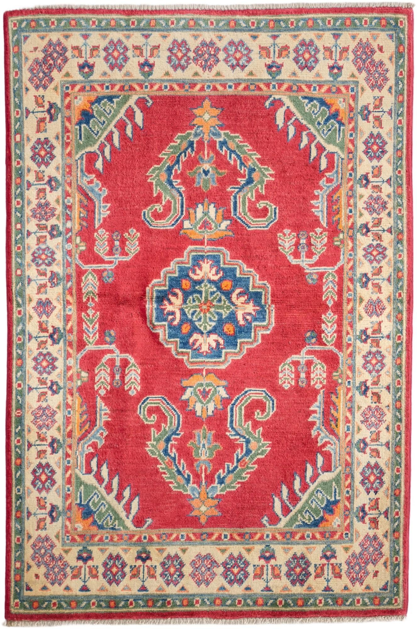 3' 3 x 4' 10 Hand Knotted Kazak Rug