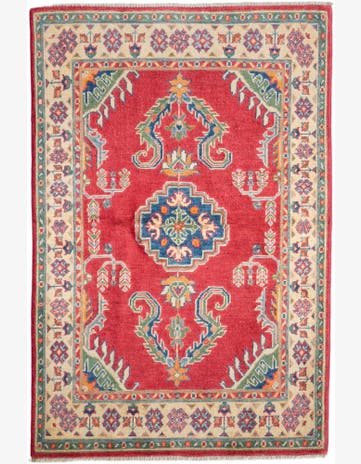 3' 3 x 4' 10 Hand Knotted Kazak Rug