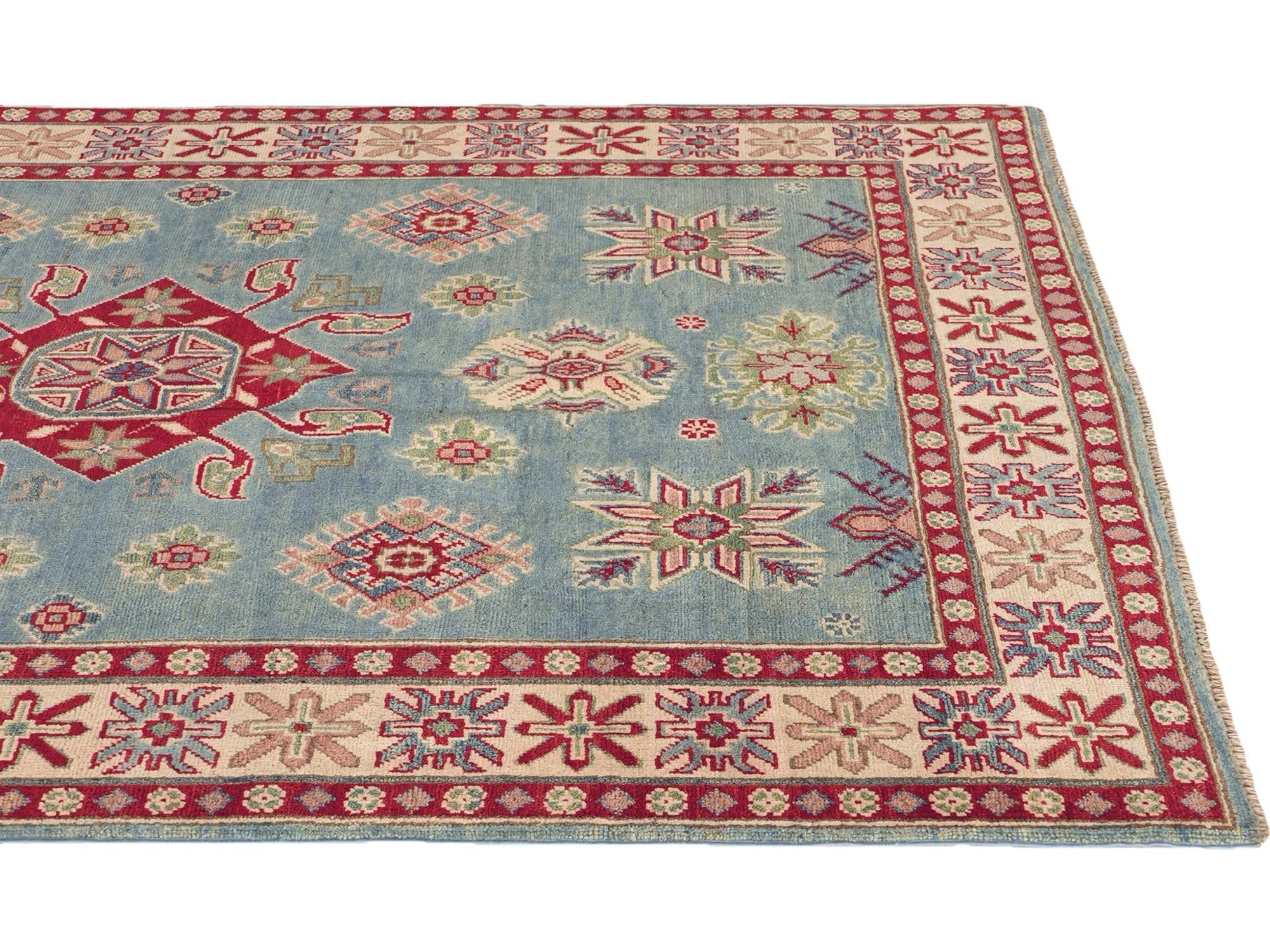 Detail image 6 of 12: 5' 3 x 6' 7 Hand Knotted Kazak Rug