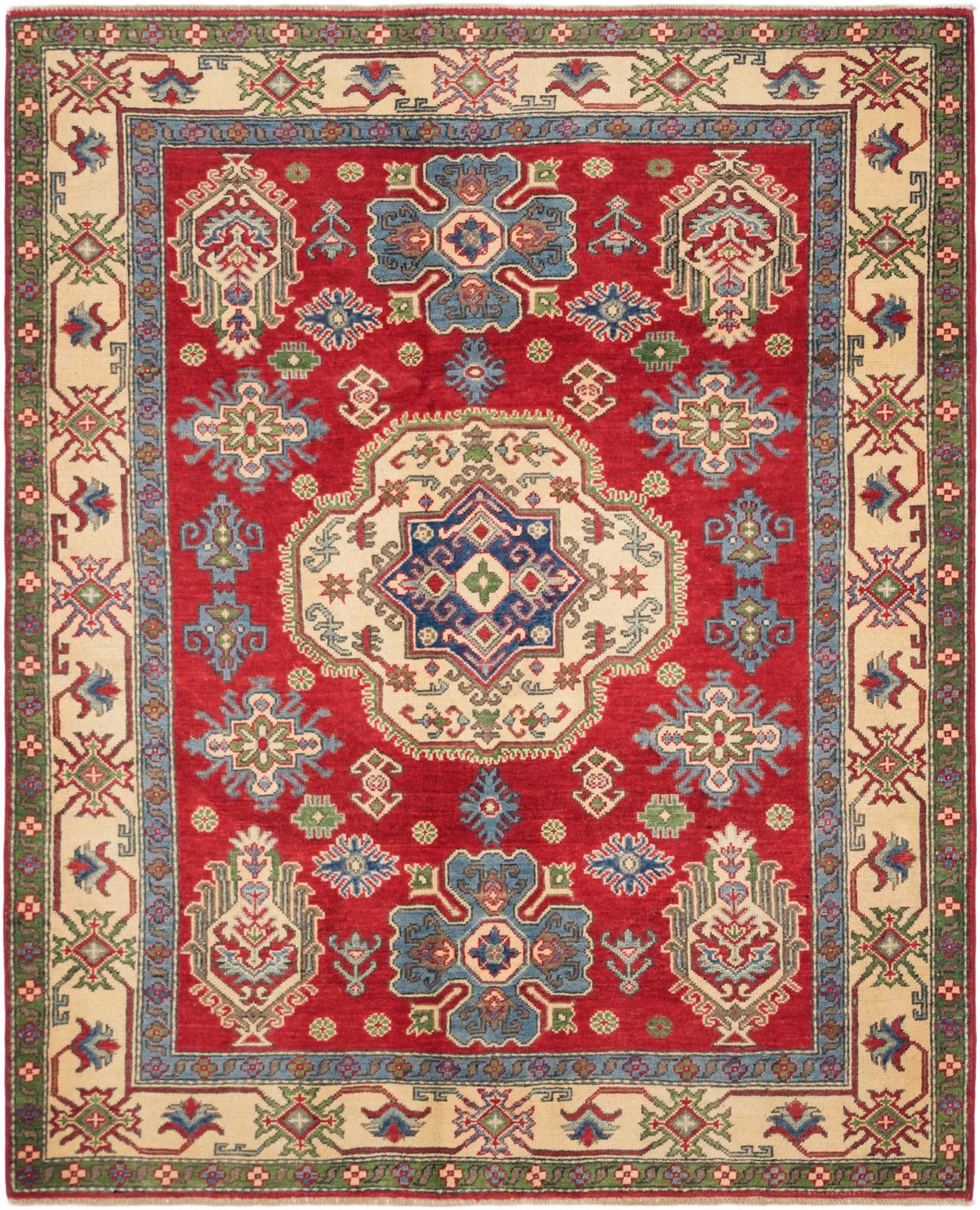5' 4 x 6' 7 Hand Knotted Kazak Rug