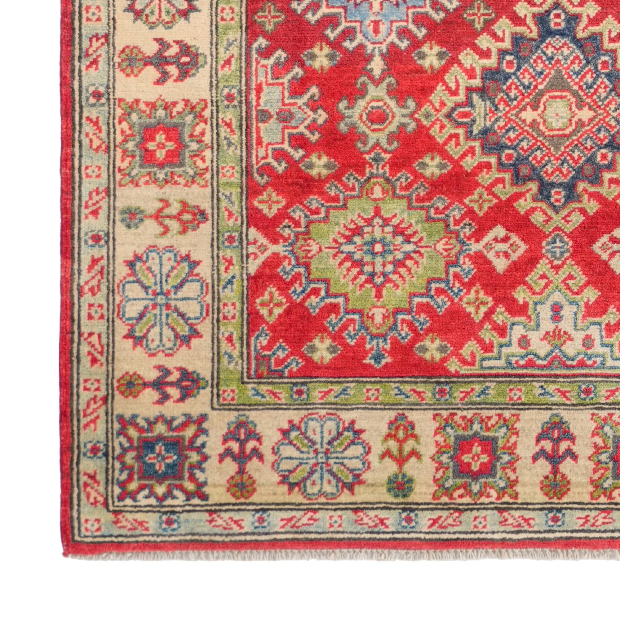 3' 10 x 6' Hand Knotted Kazak Rug