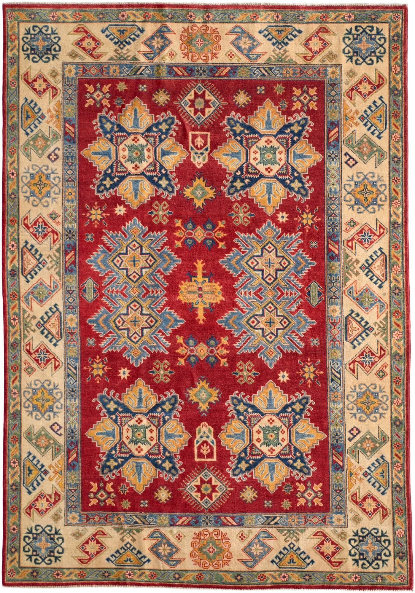 Detail image 2 of 10: 6' 7 x 9' 5 Hand Knotted Kazak Rug