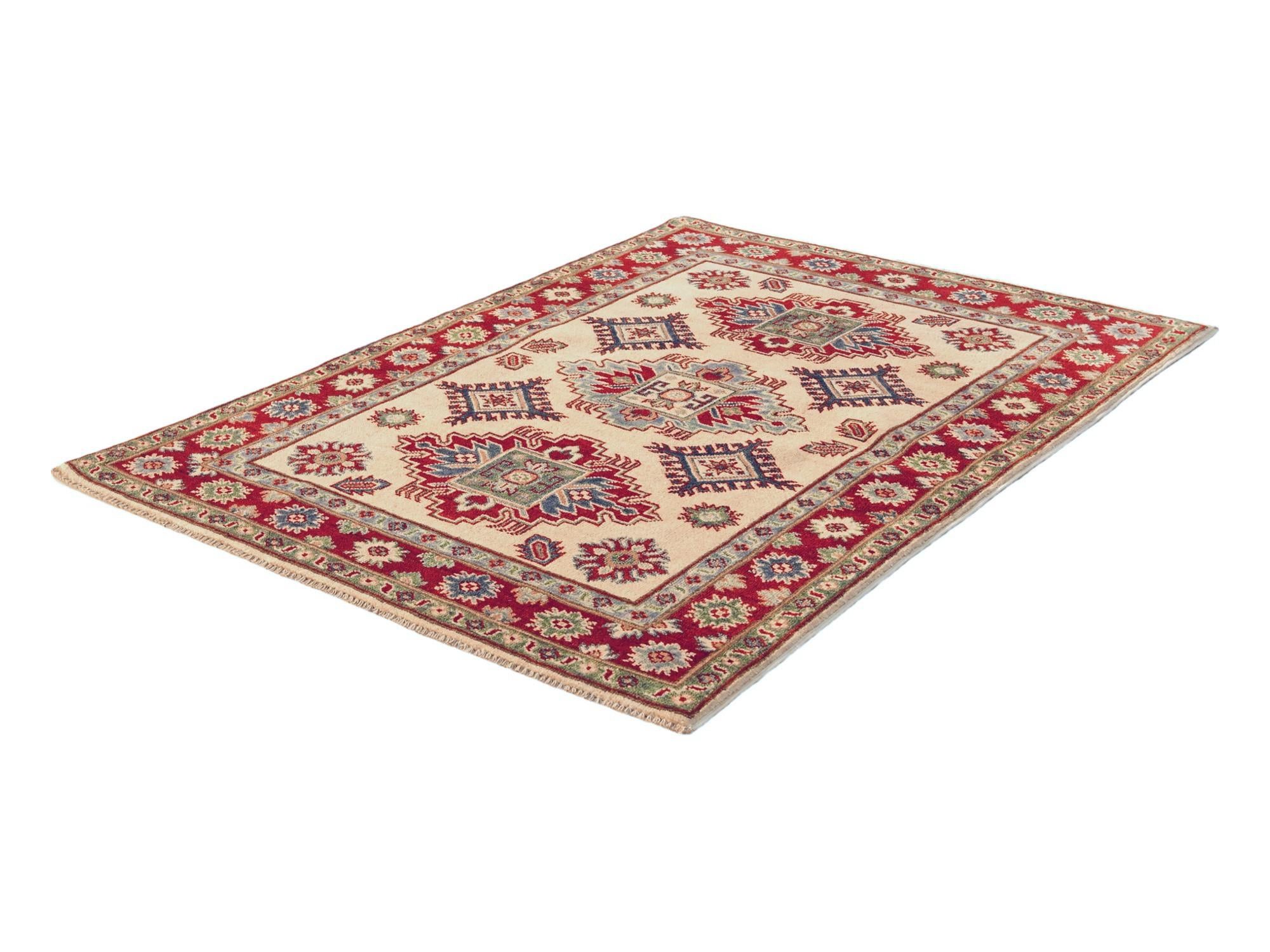 3' 5 x 4' 9 Hand Knotted Kazak Rug