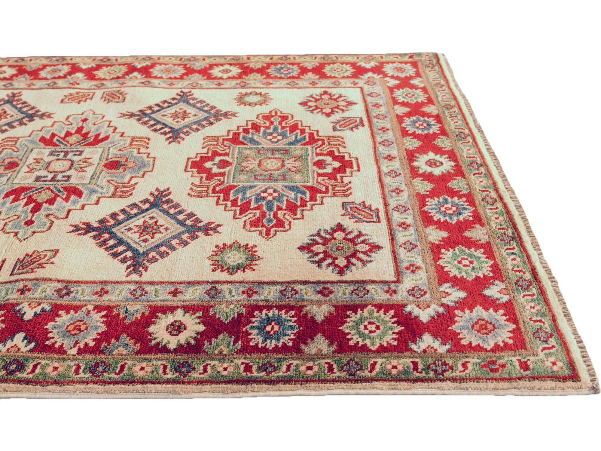 3' 5 x 4' 9 Hand Knotted Kazak Rug