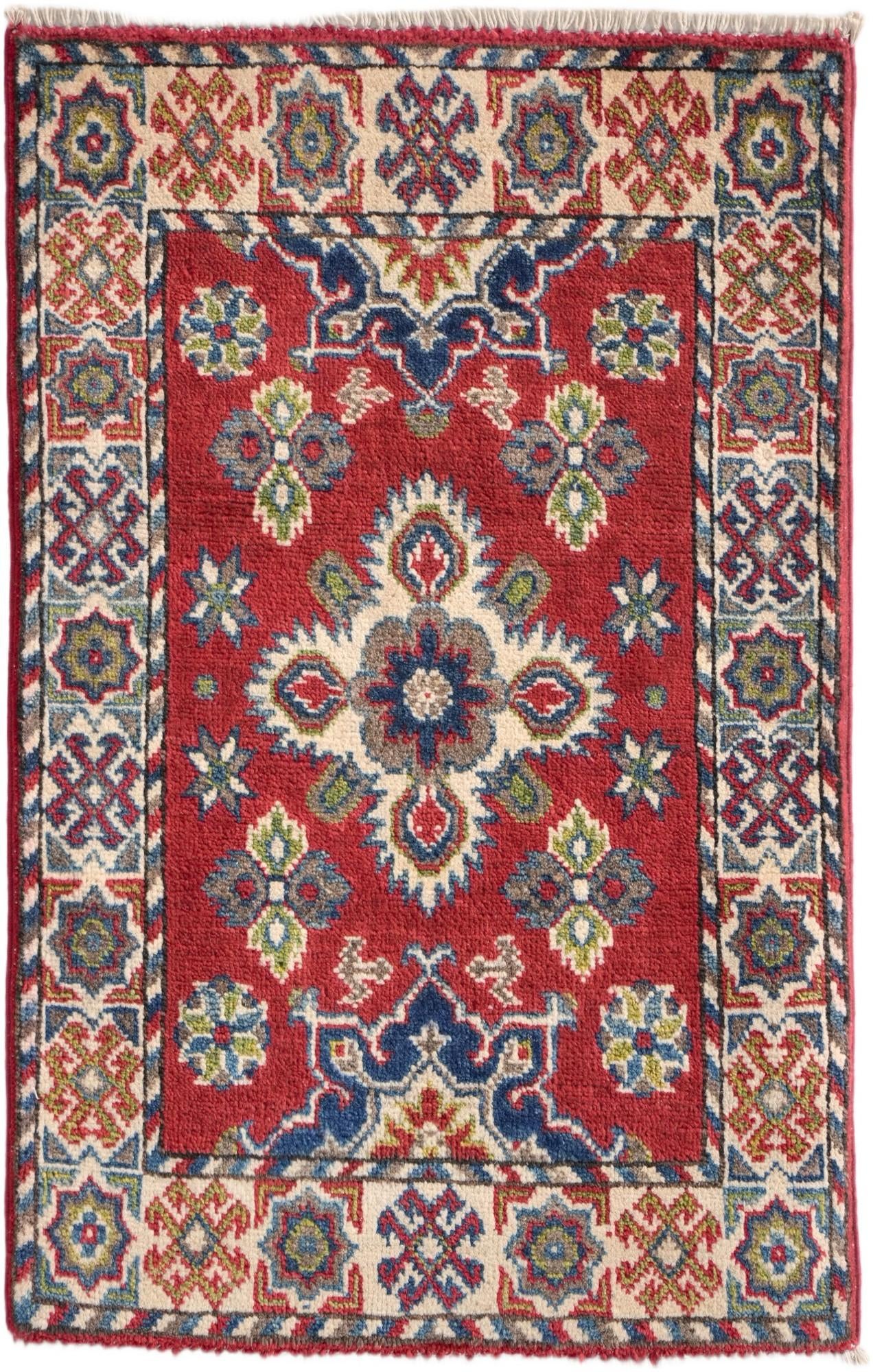 1' 11 x 3' 1 Hand Knotted Kazak Rug