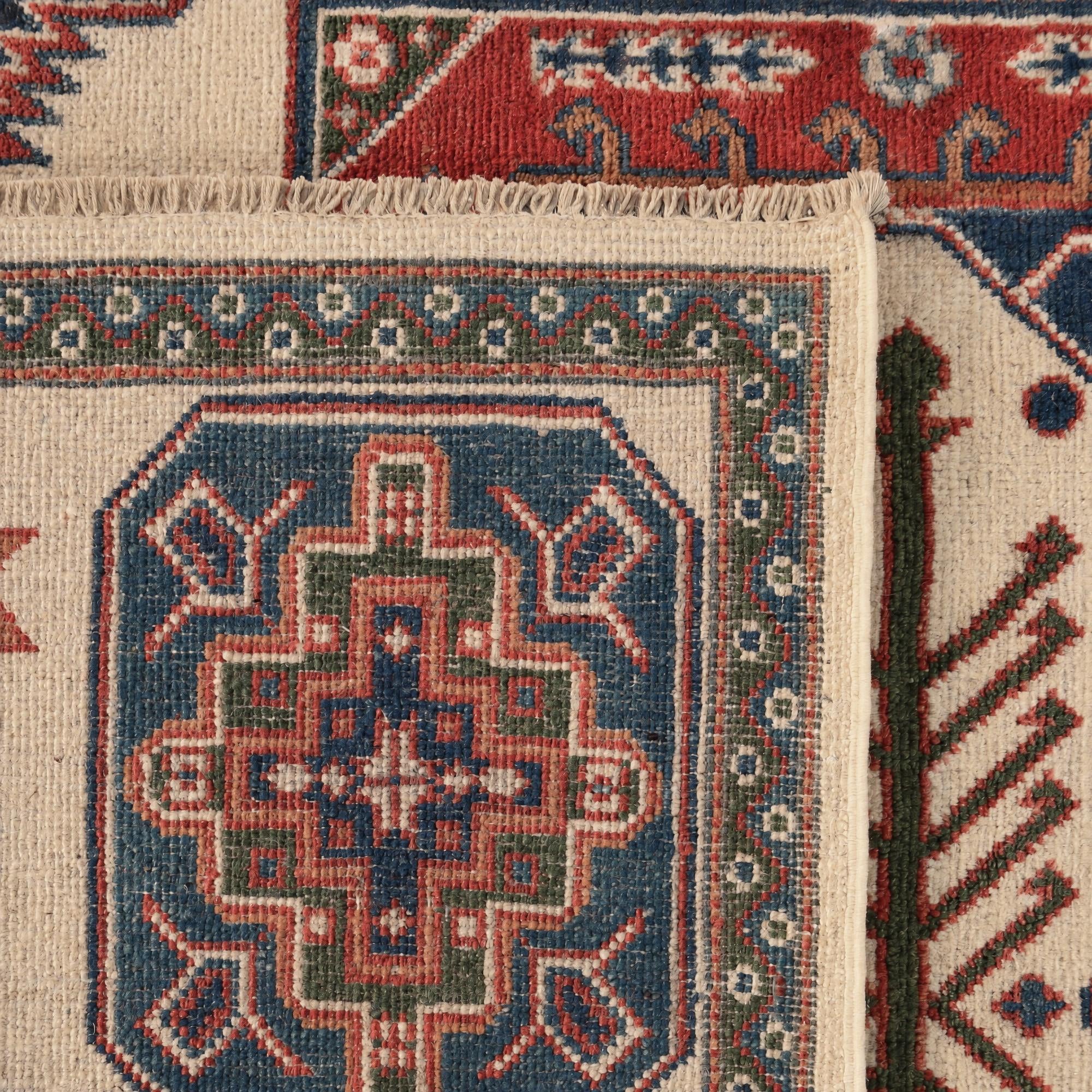 120cm x 185cm Handgeknüpft Kazak Teppich