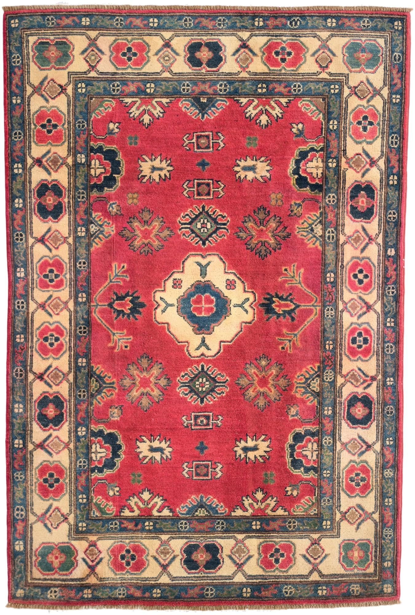 3' 11 x 5' 10 Hand Knotted Kazak Rug