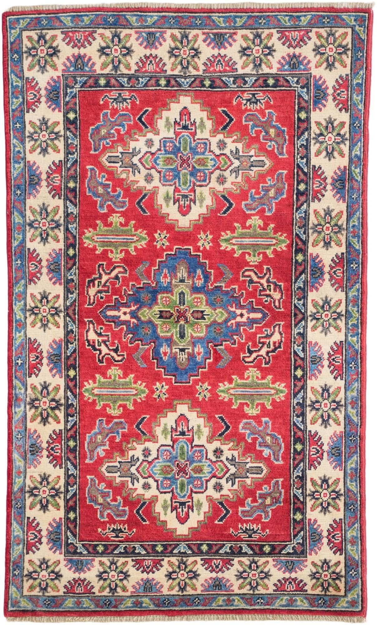 3' 1 x 5' 1 Hand Knotted Kazak Rug