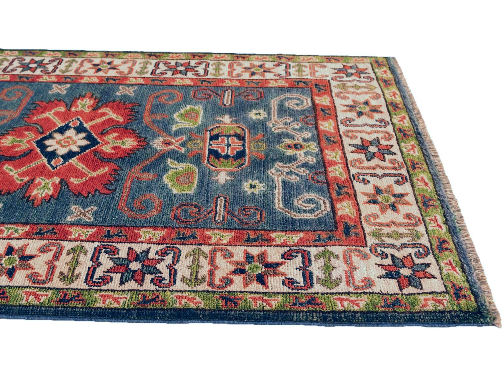 2' 9 x 4' 2 Hand Knotted Kazak Rug